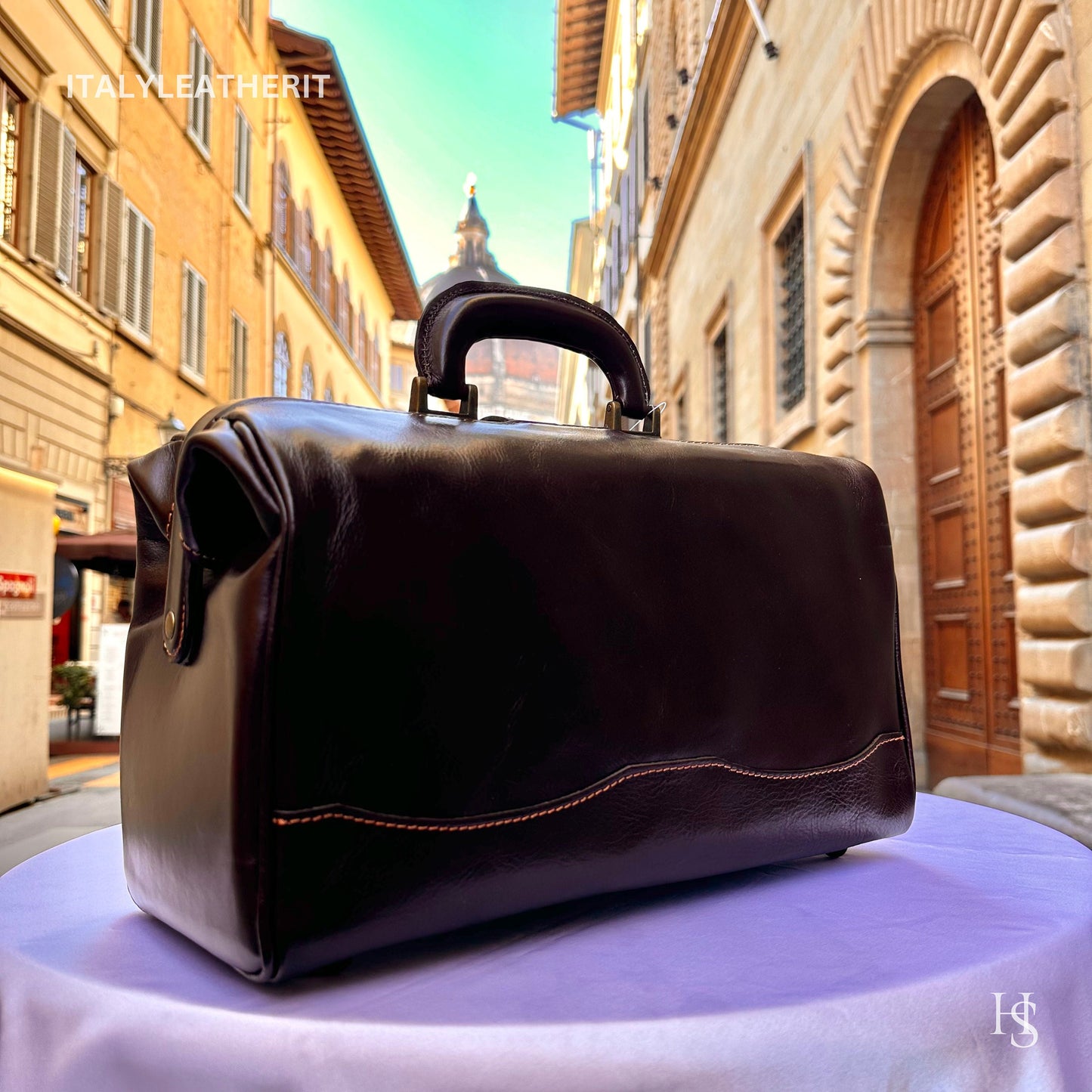 Italian Handmade Leather Doctor Bags | Medical Bag Purses | Full Grain Leather | Made In Florence, Italy