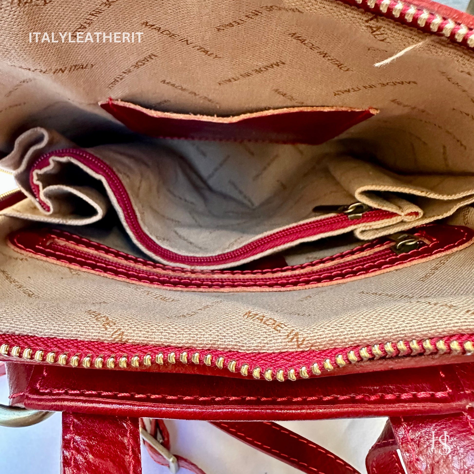 Italian Unisex Handmade Tuscan Leather Backpack From Florence, Made In Italy, Computer bag