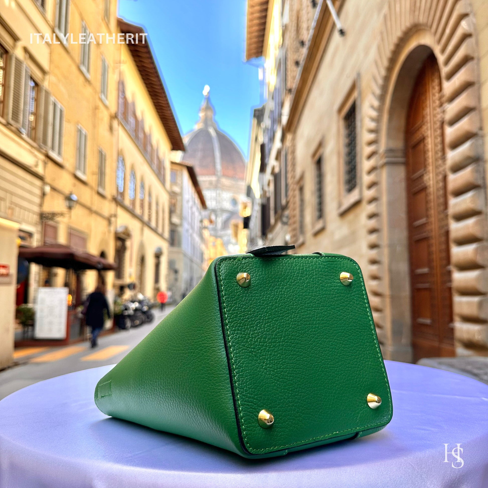 Italian Handmade Leather Bags For Woman l Elegant Leather Tote From Florence, Bucket bag