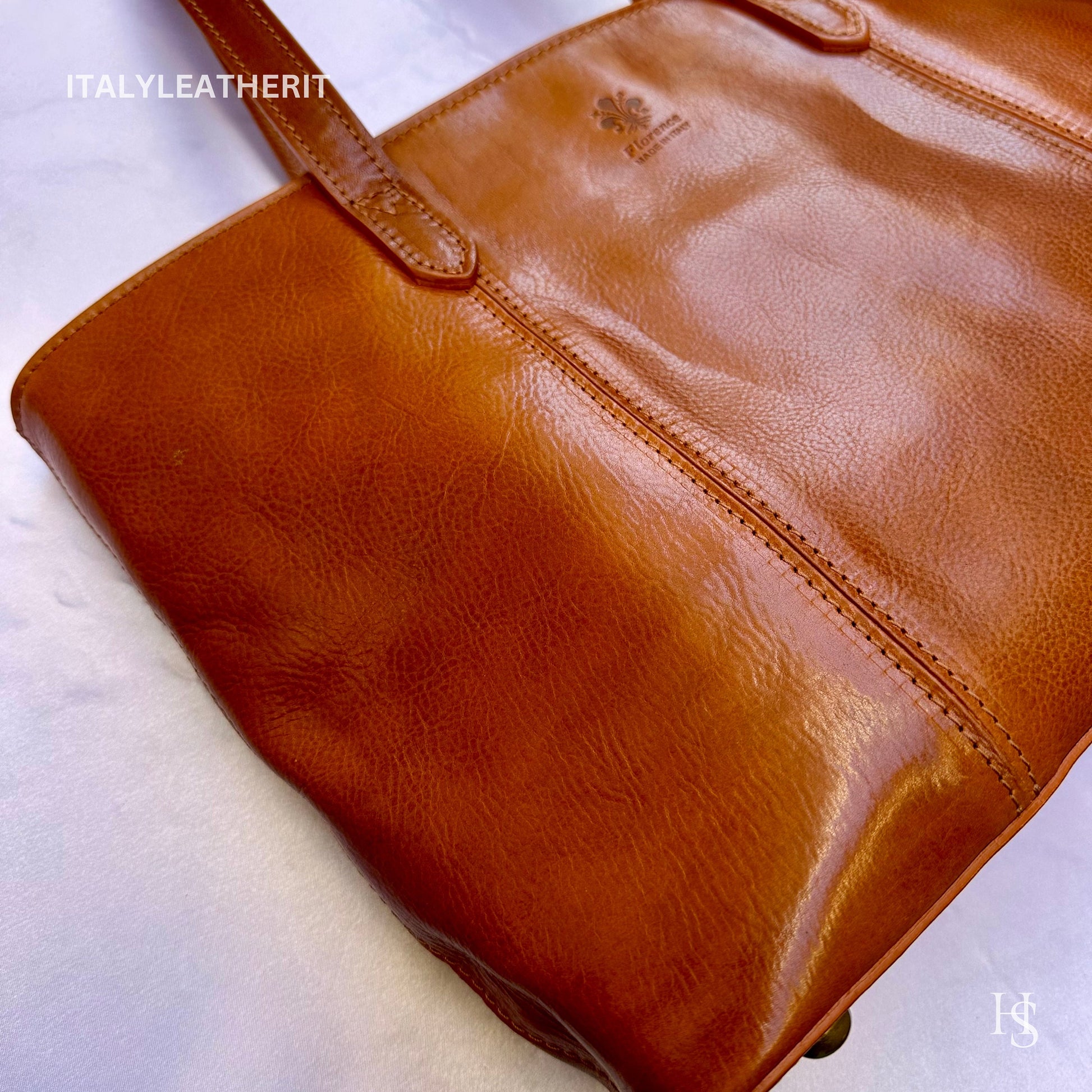 Italian Handmade Leather Bags For Women l Elegant Leather Tote From Florence, brown leather bag
