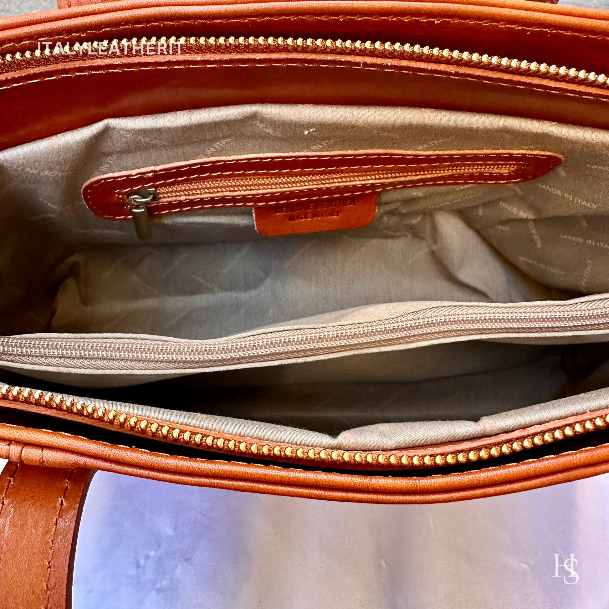 Italian Handmade Leather Bags For Women l Elegant Leather Tote From Florence, brown leather bag