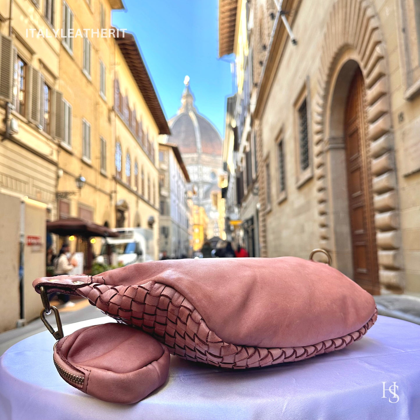 Italian Handmade Leather Sling Bag for Unisex Made In Italy from Florence | Waist Bag