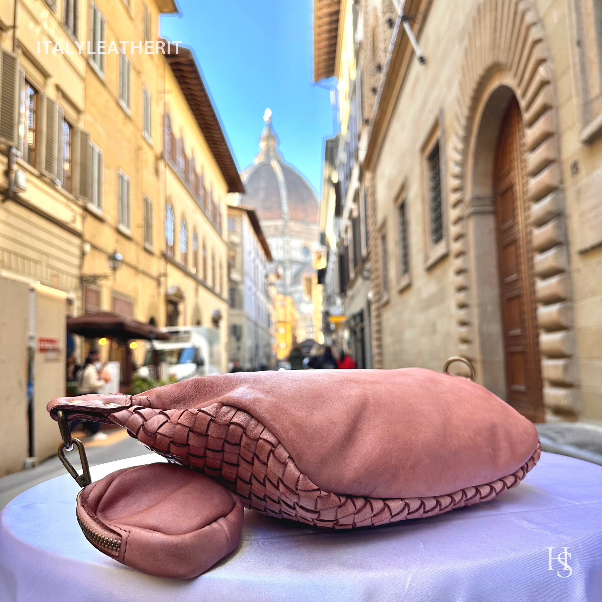 Italian Handmade Leather Sling Bag for Unisex Made In Italy from Florence | Waist Bag