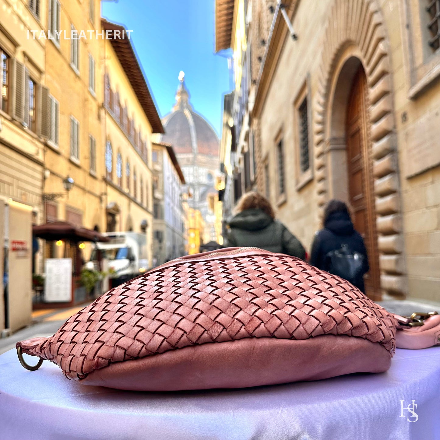 Italian Handmade Leather Sling Bag for Unisex Made In Italy from Florence | Waist Bag