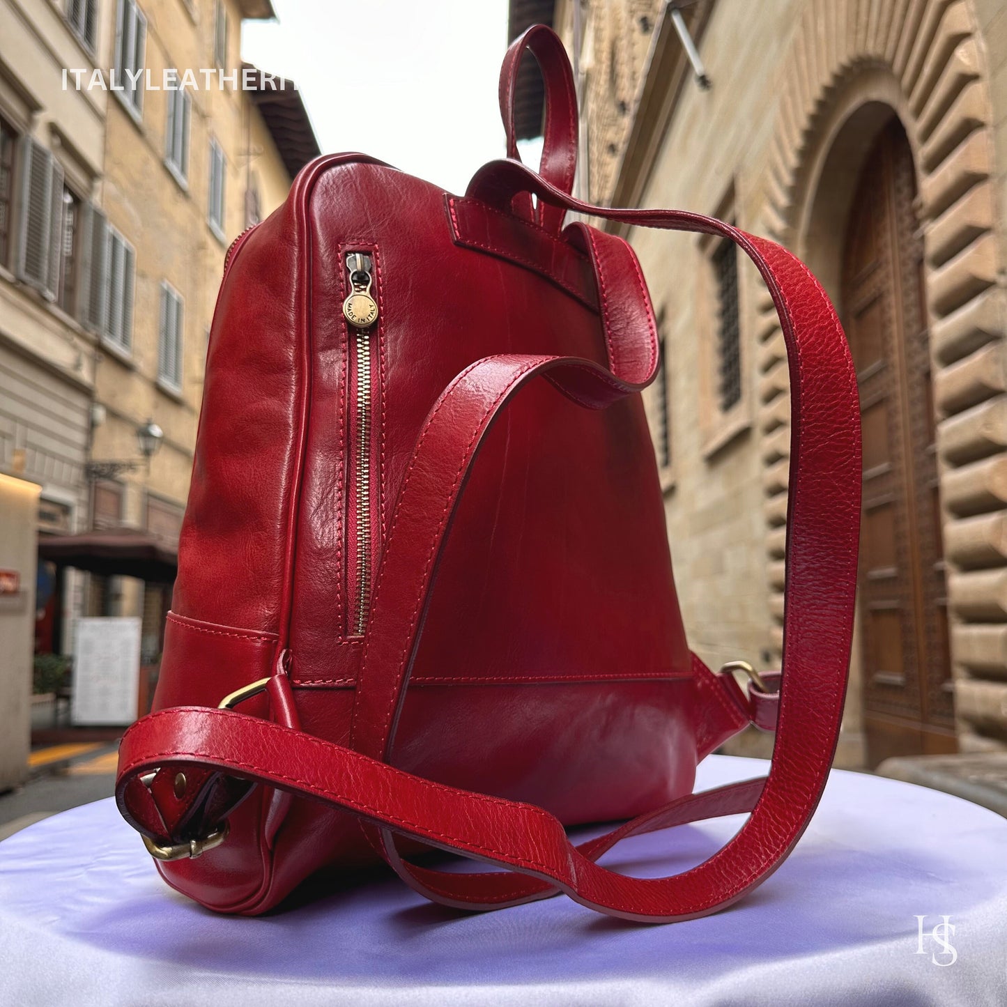 Italian Handmade Leather Backpack Unisex ll Genuine Leather Made In Italy Florence, backpack for men and women