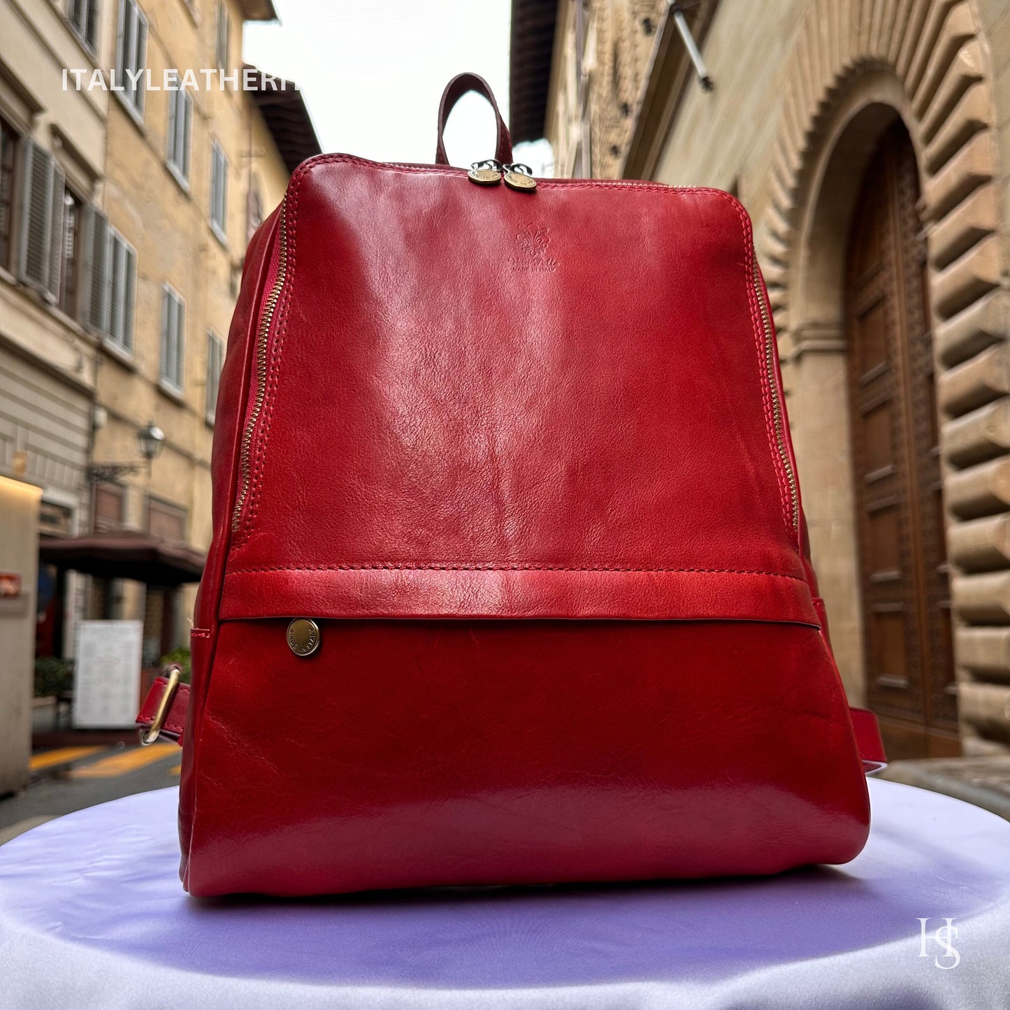 Italian Handmade Leather Backpack Unisex ll Genuine Leather Made In Italy Florence, backpack for men and women