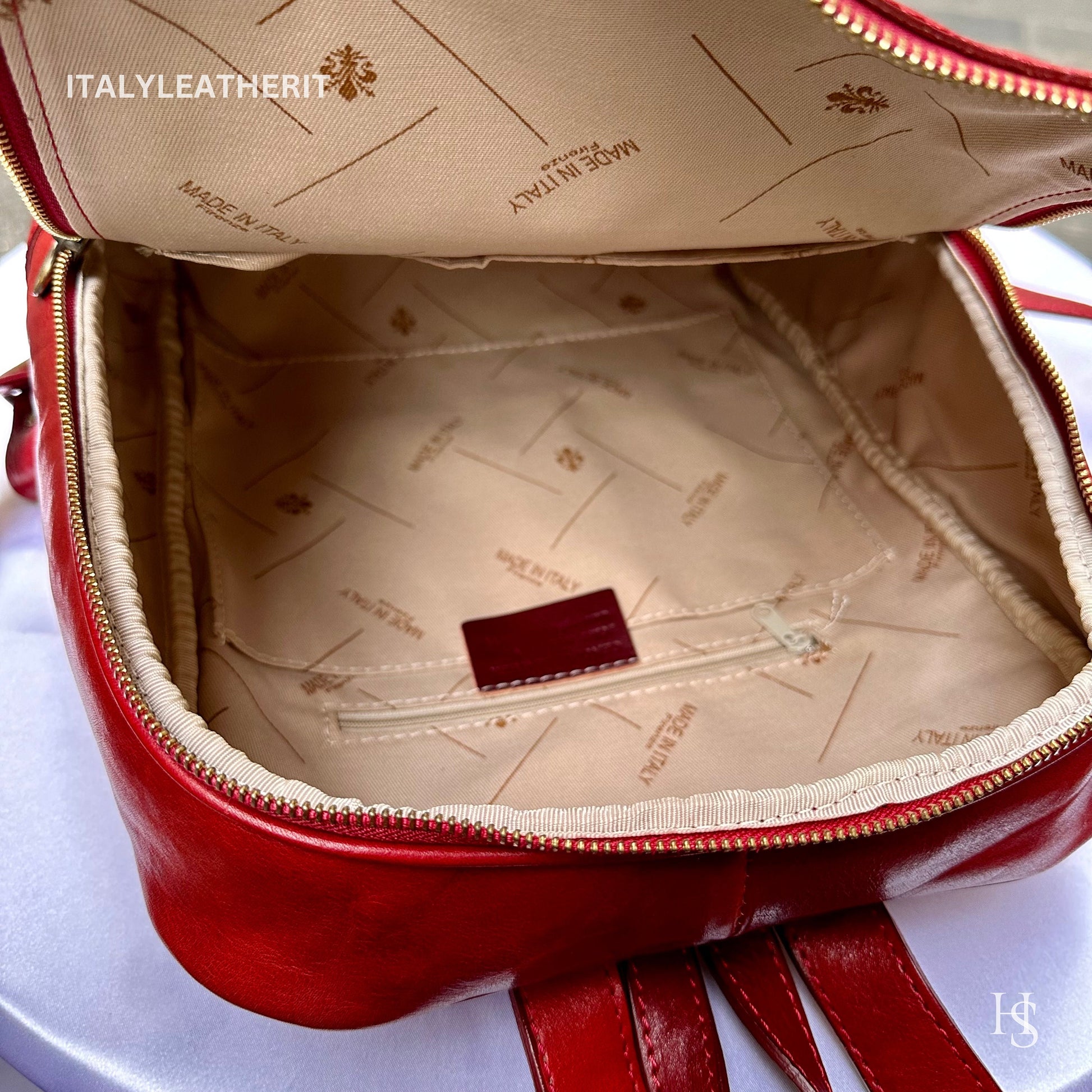 Italian Handmade Leather Backpack Unisex ll Genuine Leather Made In Italy Florence, backpack for men and women