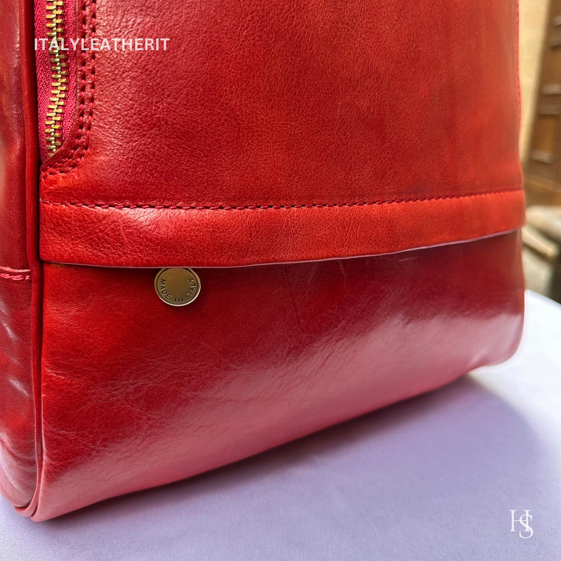 Italian Handmade Leather Backpack Unisex ll Genuine Leather Made In Italy Florence, backpack for men and women