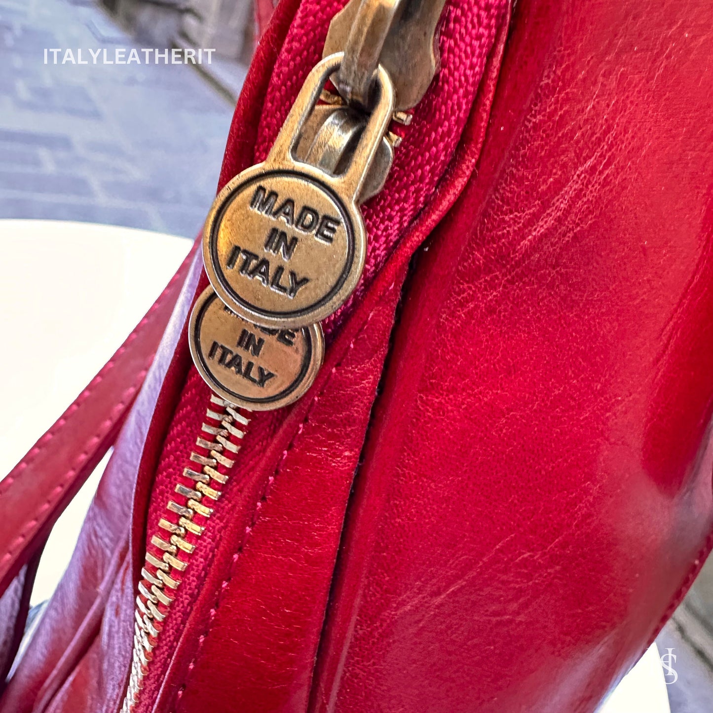 Italian Unisex Handmade Tuscan Leather Backpack From Florence Made In Italy