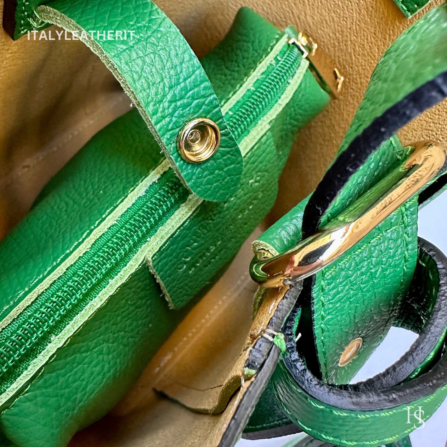 Italian Handmade Leather Bags For Woman l Elegant Leather Tote From Florence, Bucket bag