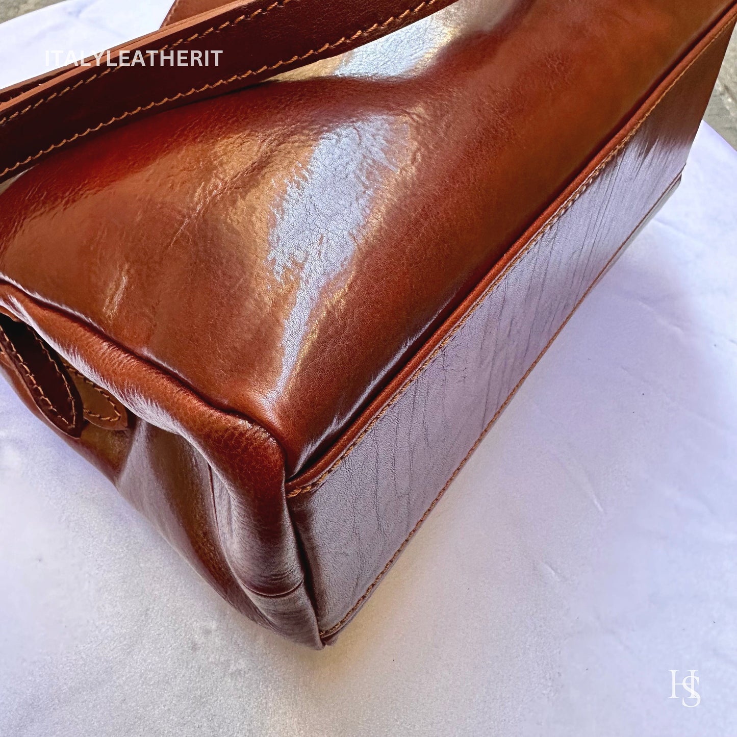 Italian Handmade Leather Bags For Woman l l Elegant Leather Tote From Florence, Made In Italy, Green purse