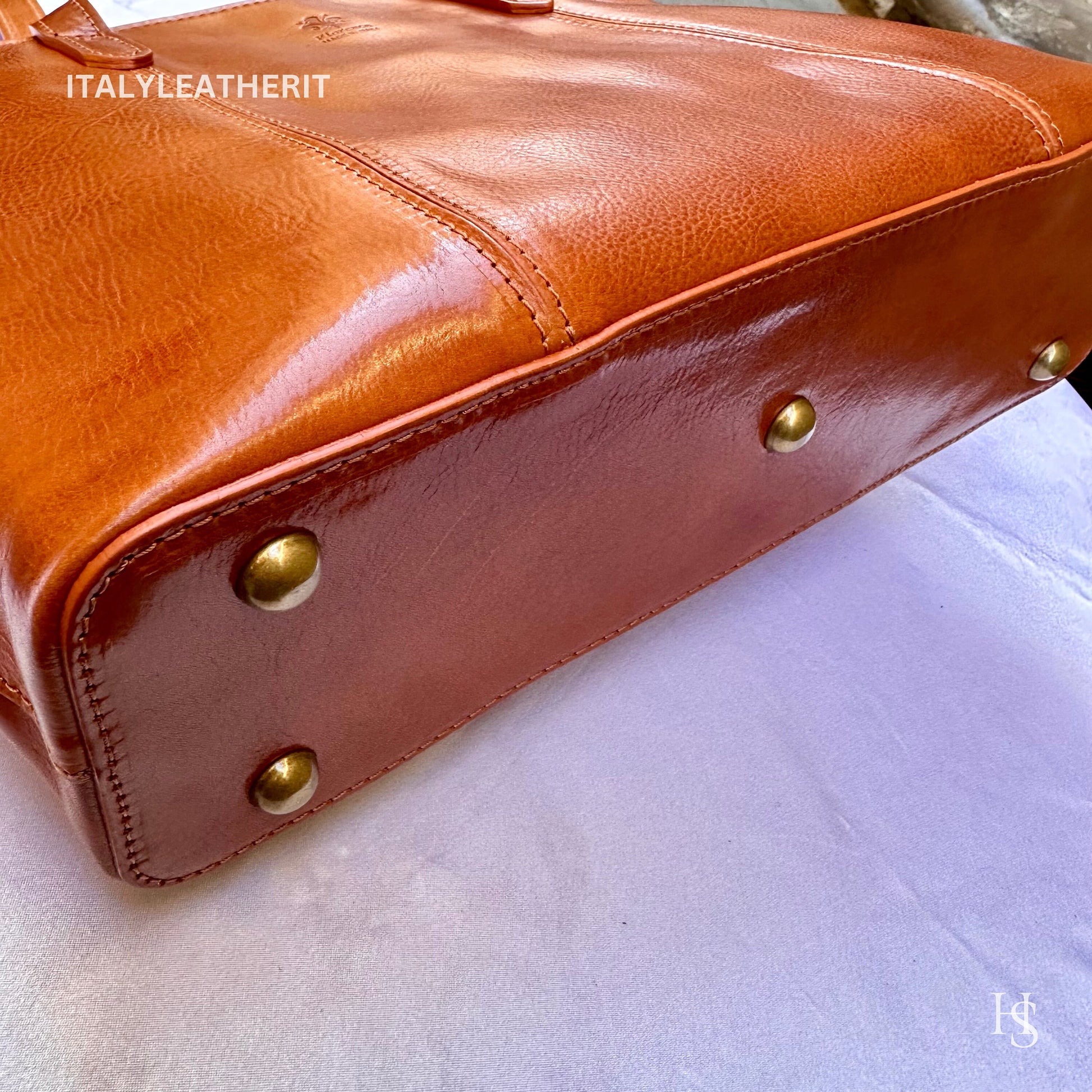 Italian Handmade Leather Bags For Women l Elegant Leather Tote From Florence, brown leather bag