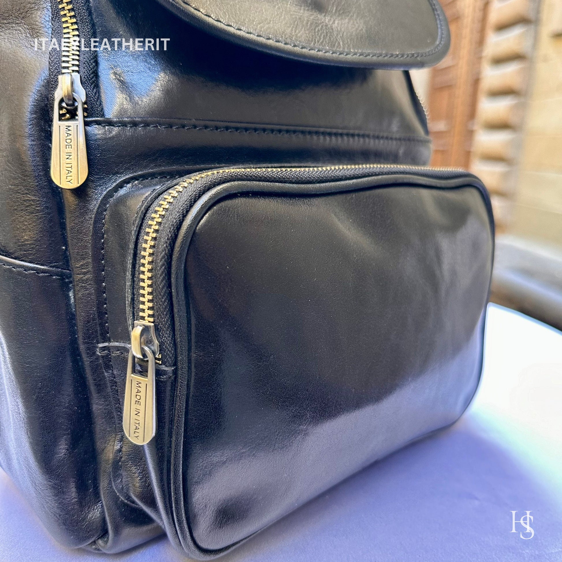 Italian Handmade Unisex Tuscan Leather Backpack from Florence, Italy – Stylish, Authentic, and Durable