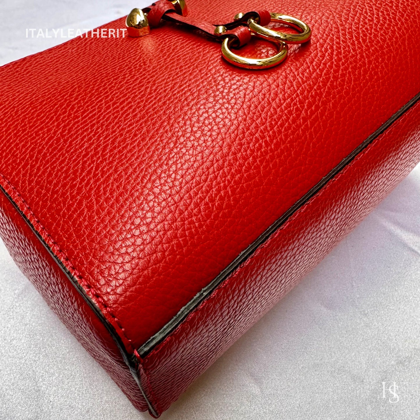 Italian Handmade Leather Bags For Women | Elegant Red Leather Tote From Florence | Best Collection