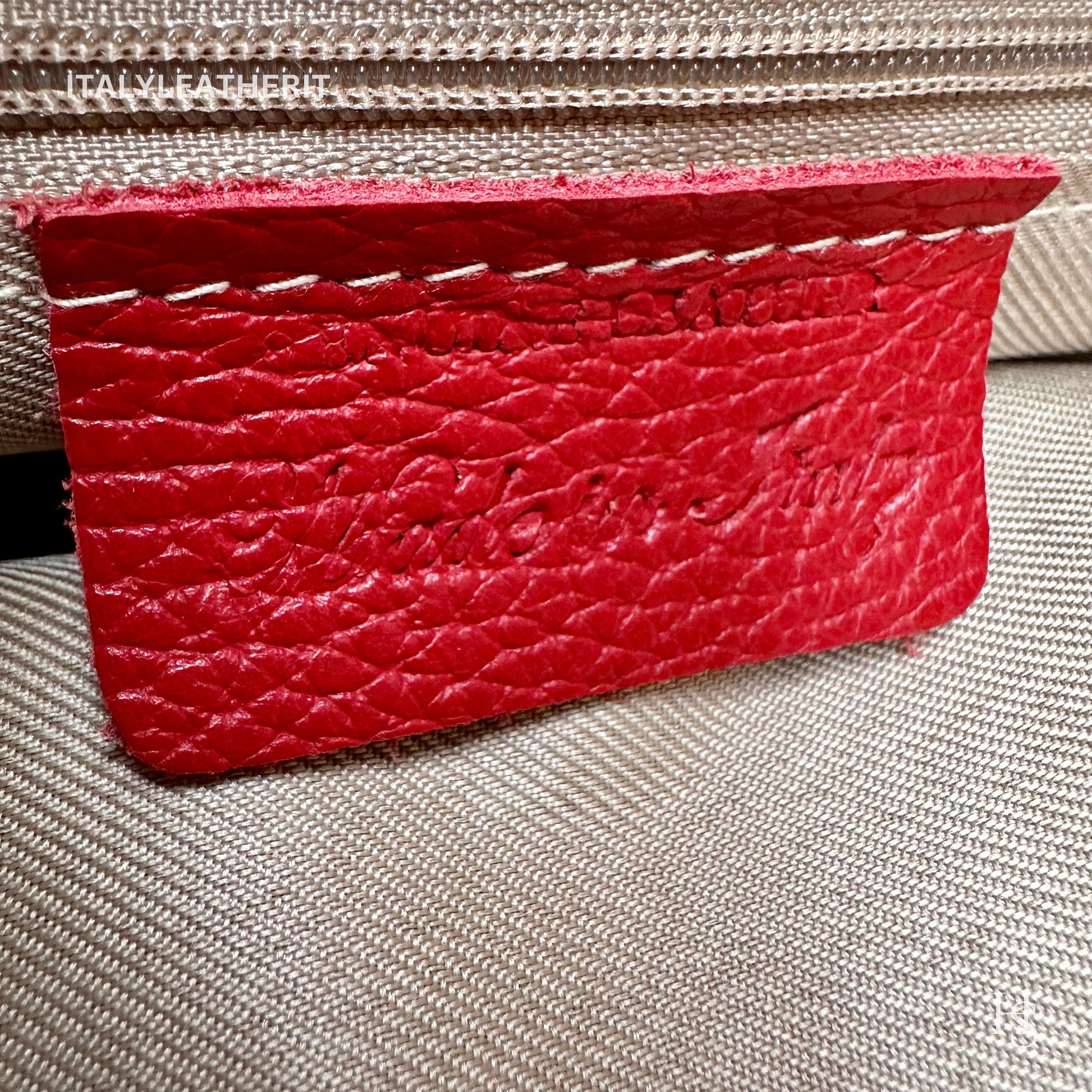 Italian Handmade Leather Bags For Women | Elegant Red Leather Tote From Florence | Best Collection