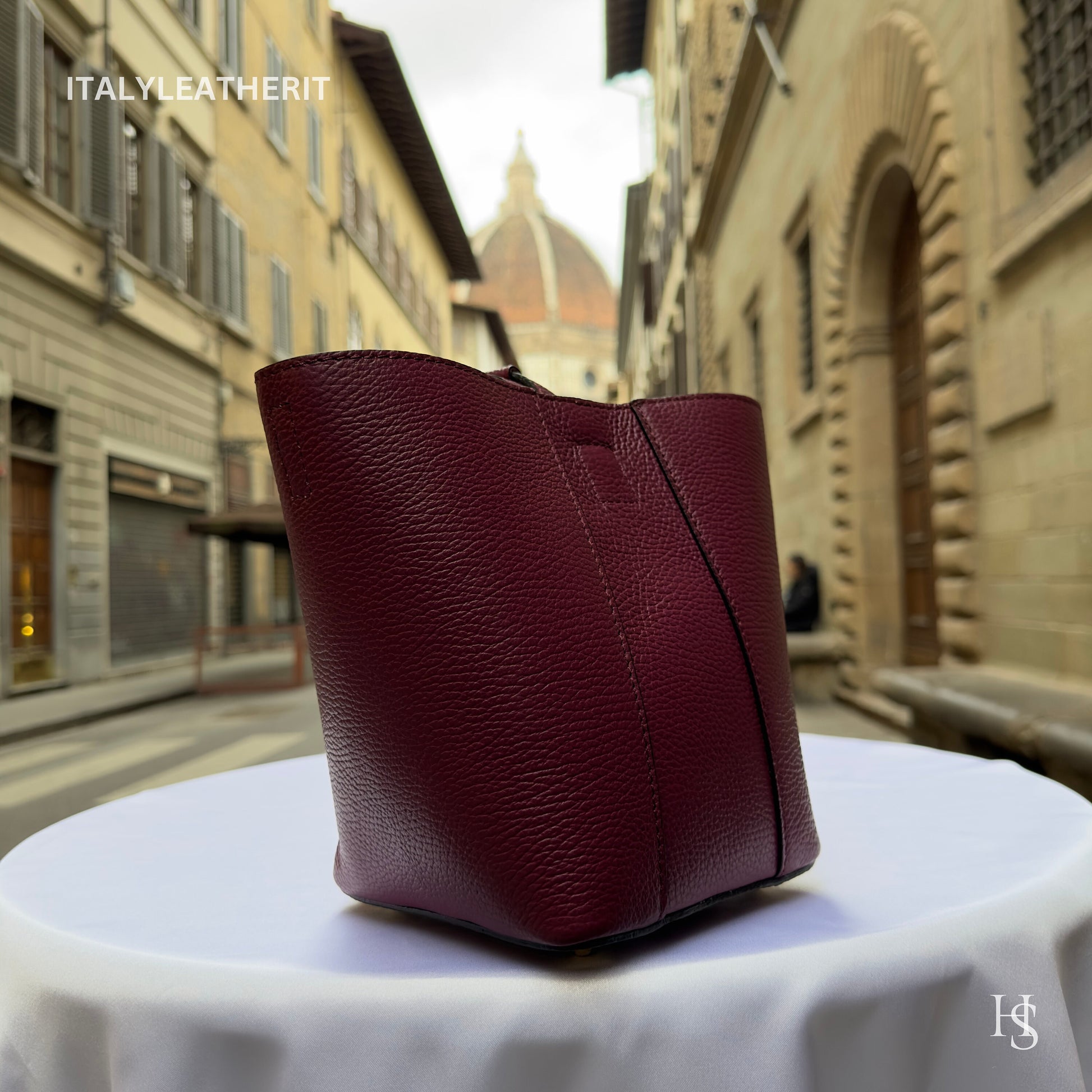 Italian Handmade Leather Bags For Women l l Elegant Leather Tote From Florence, Bucket bag