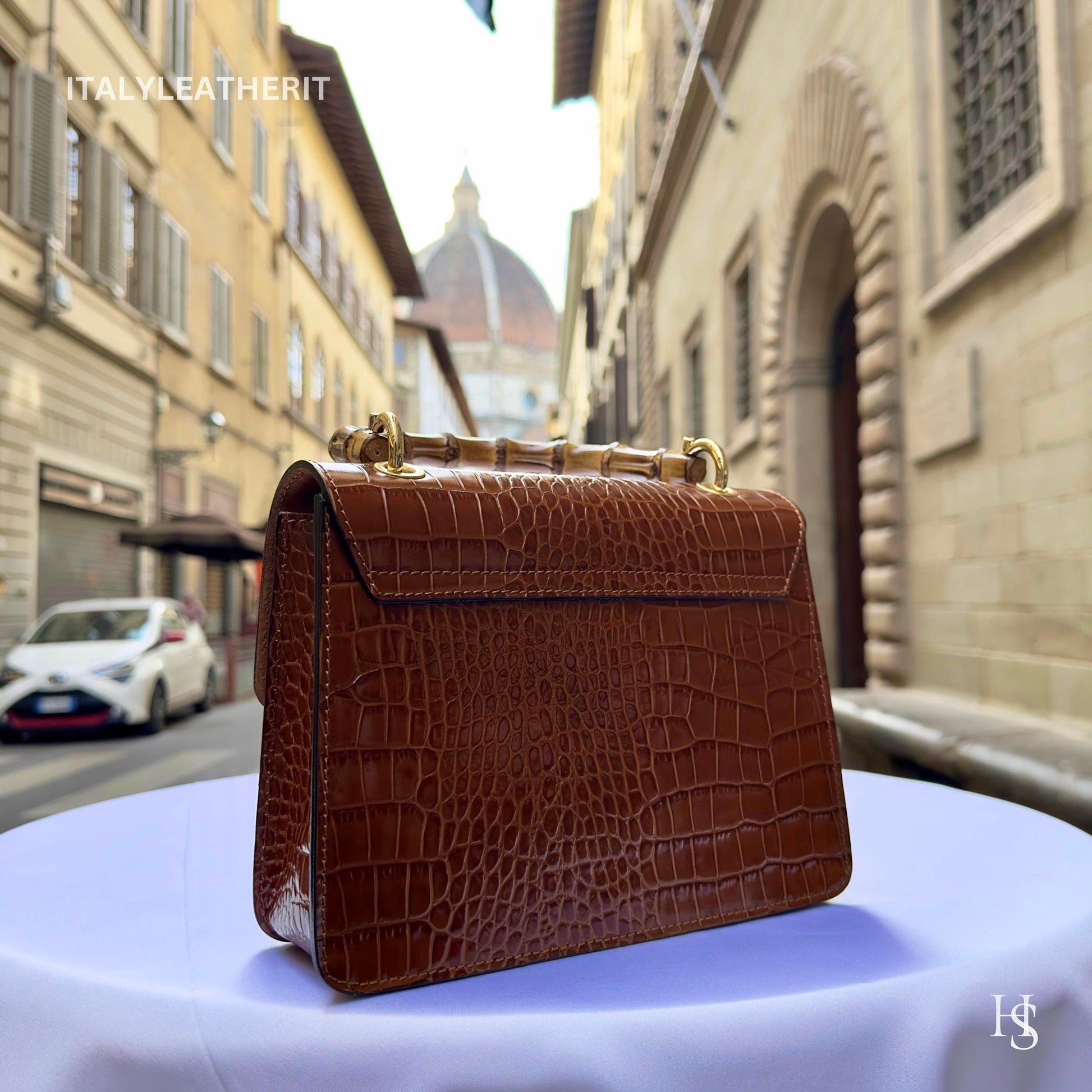 Italian Handmade Leather Bags For Women l l Elegant Leather Tote From Florence, Brown Leather tote Premium Purse