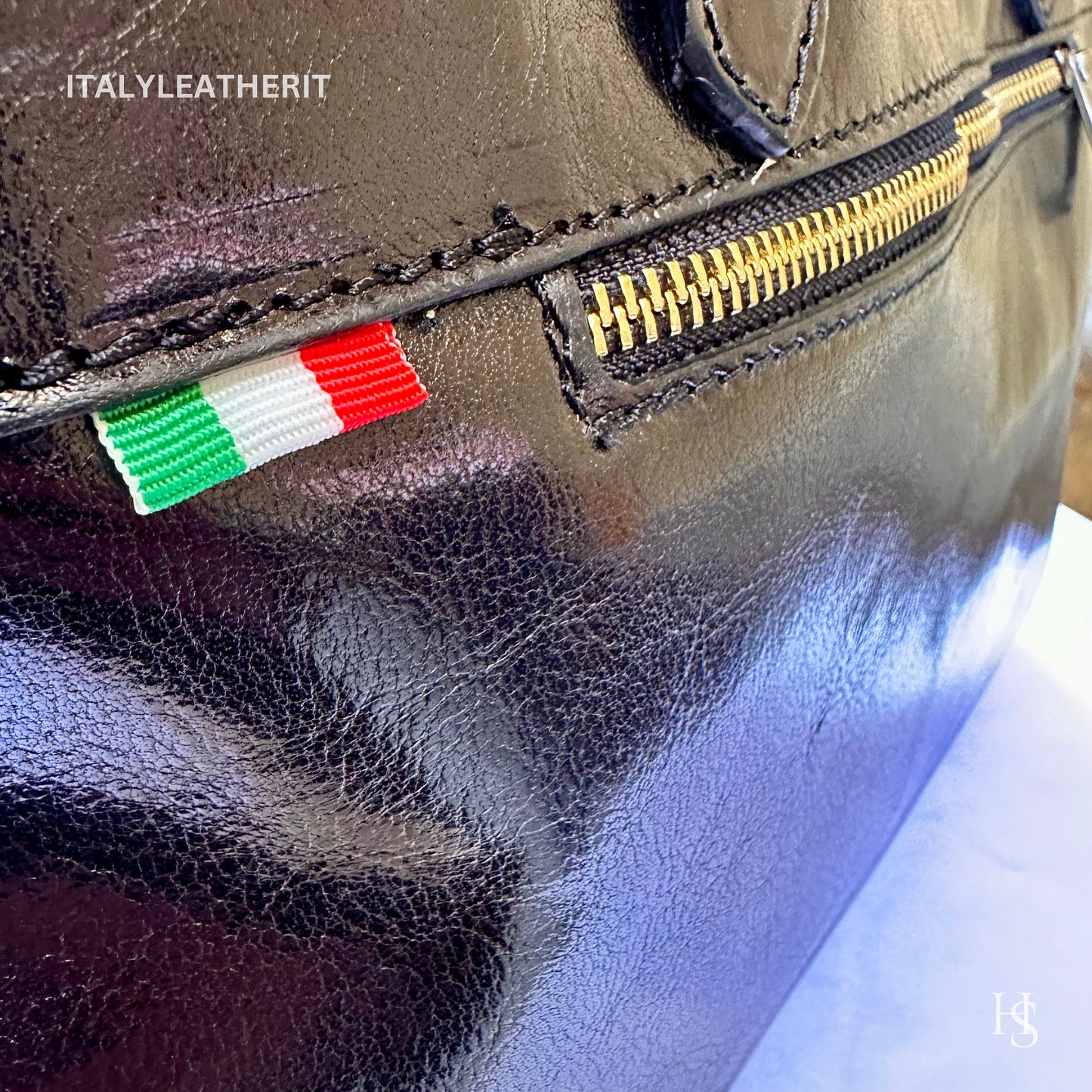 Italian Handmade Leather Bags For Woman l l Elegant Leather Tote From Florence, Black leather Tote, shoulder bag