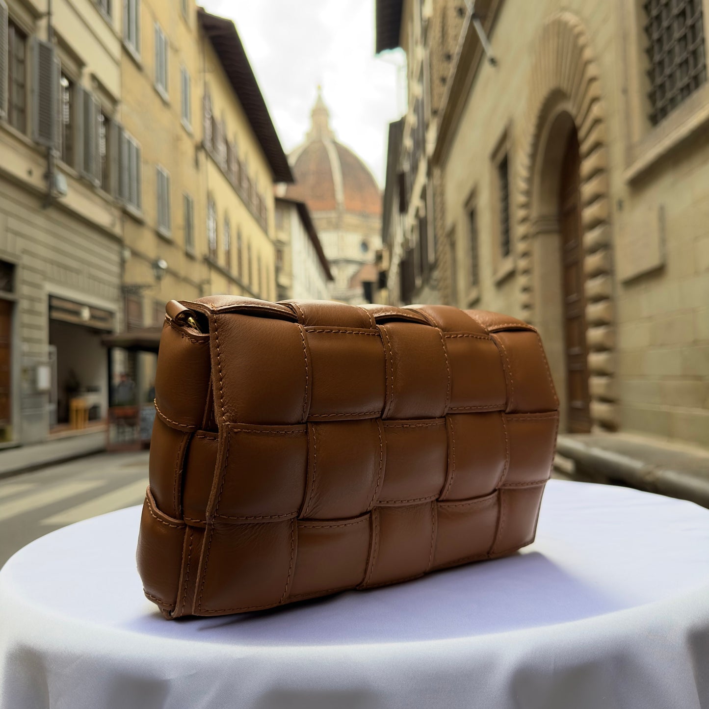 Italian Handmade Leather Bags For Women | Elegant Brown Crossbody Tote From Florence | Perfect Gift For Her