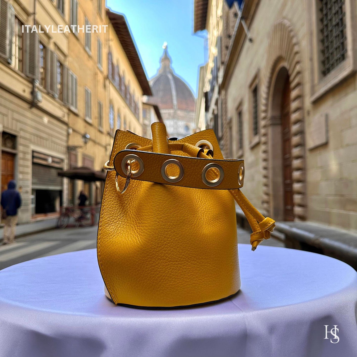 Italian Handmade Leather Bags For Women l l Elegant Leather Tote From Florence, Bucket bag, small bag