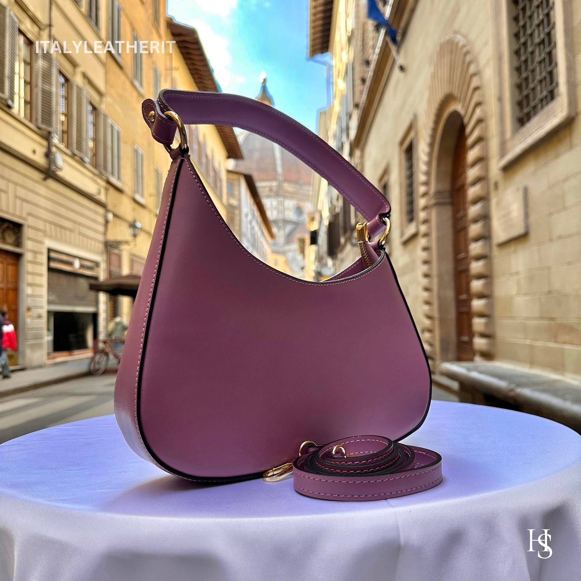 Italian Handmade Leather Shoulder Bag For Women | Elegant Leather Tote From Florence | Premium Stylish Design