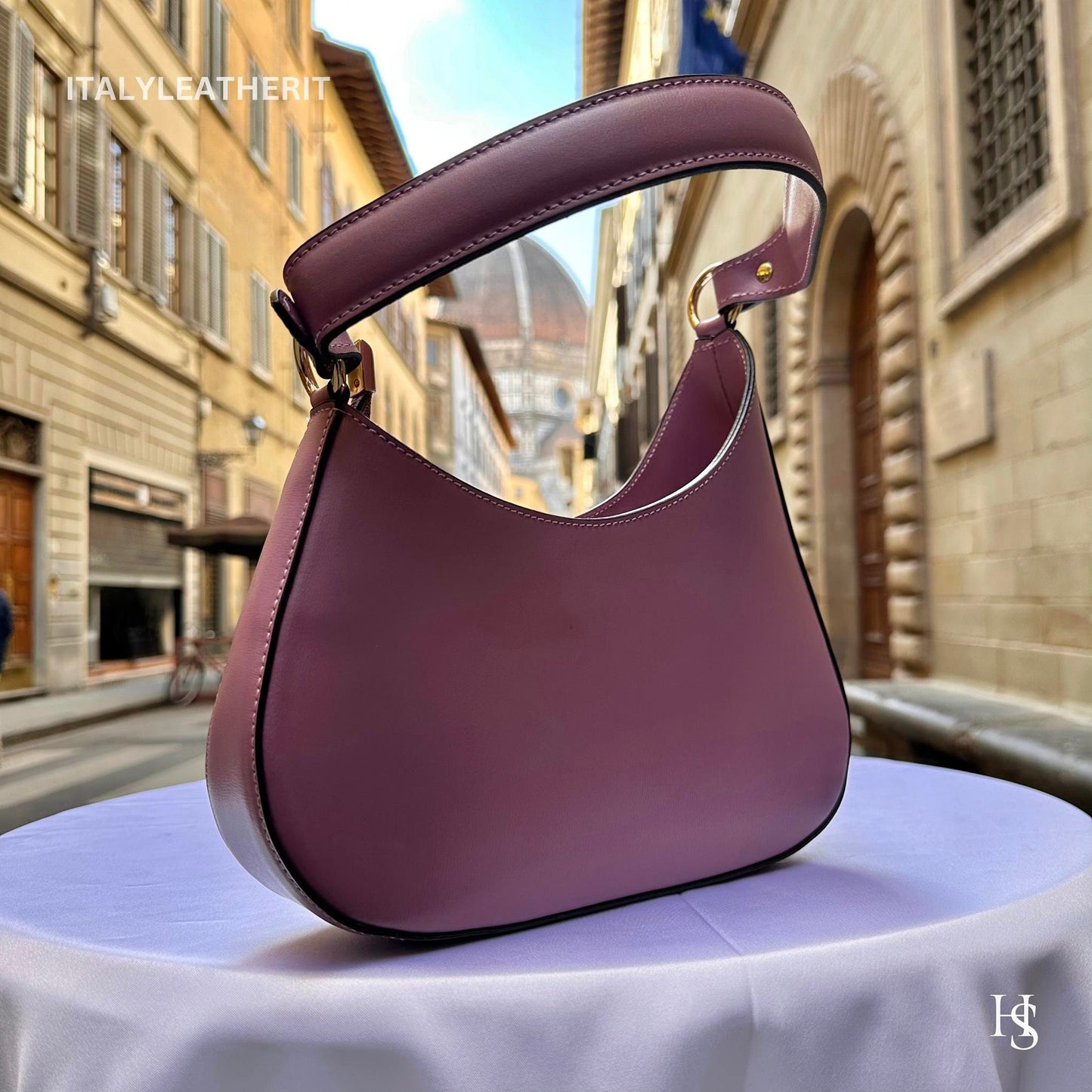 Italian Handmade Leather Shoulder Bag For Women | Elegant Leather Tote From Florence | Premium Stylish Design