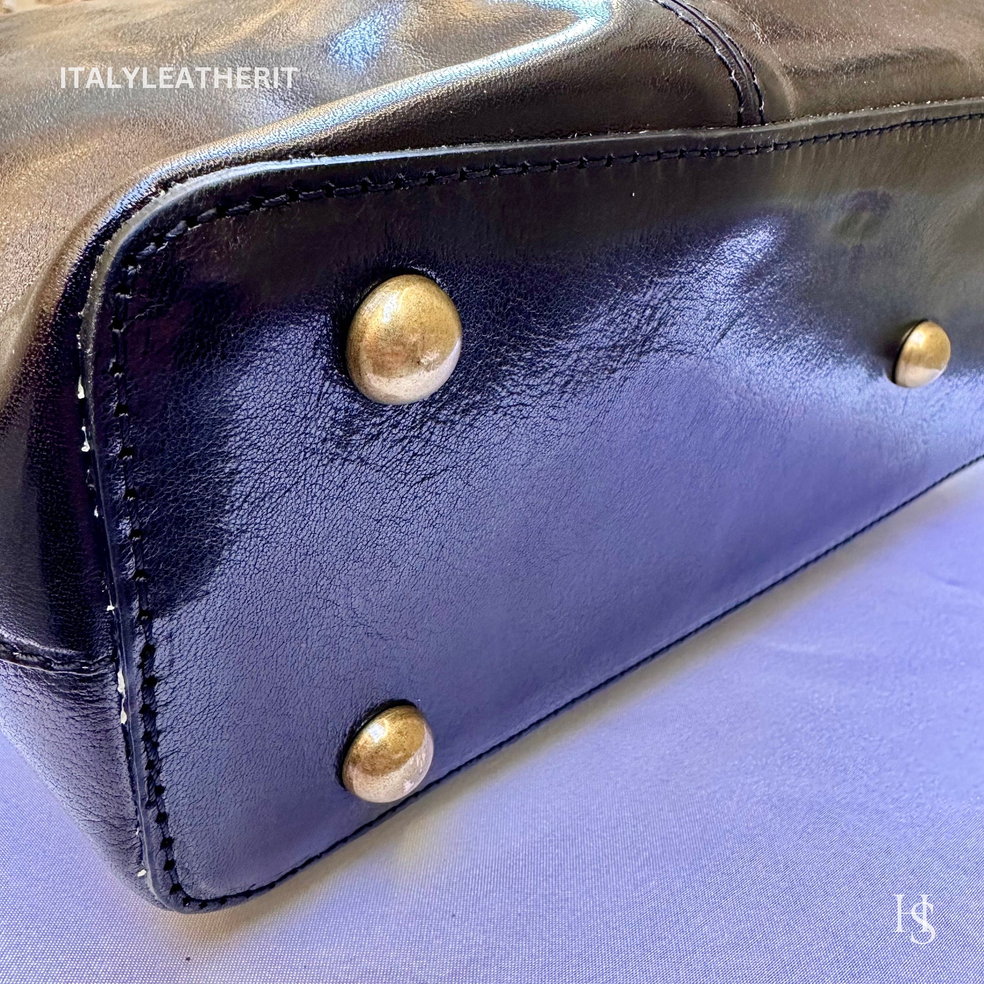 Italian Handmade Leather Bags For Woman l l Elegant Leather Tote From Florence, Black leather Tote, shoulder bag