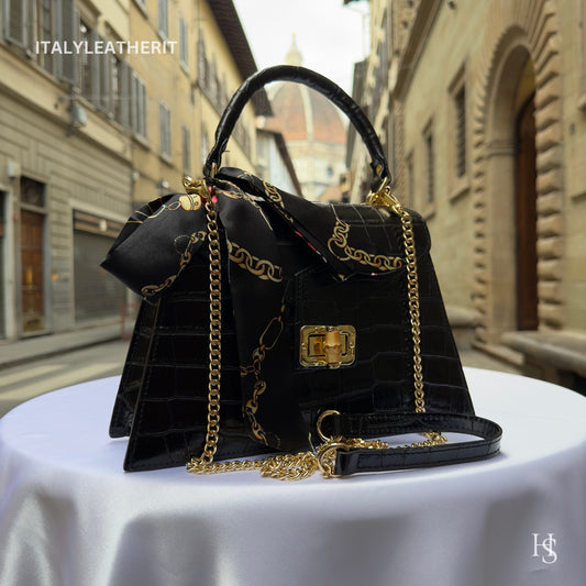 Italian Handmade Leather Bags For Woman l l Elegant Leather Tote From Florence ll Handmade Italy