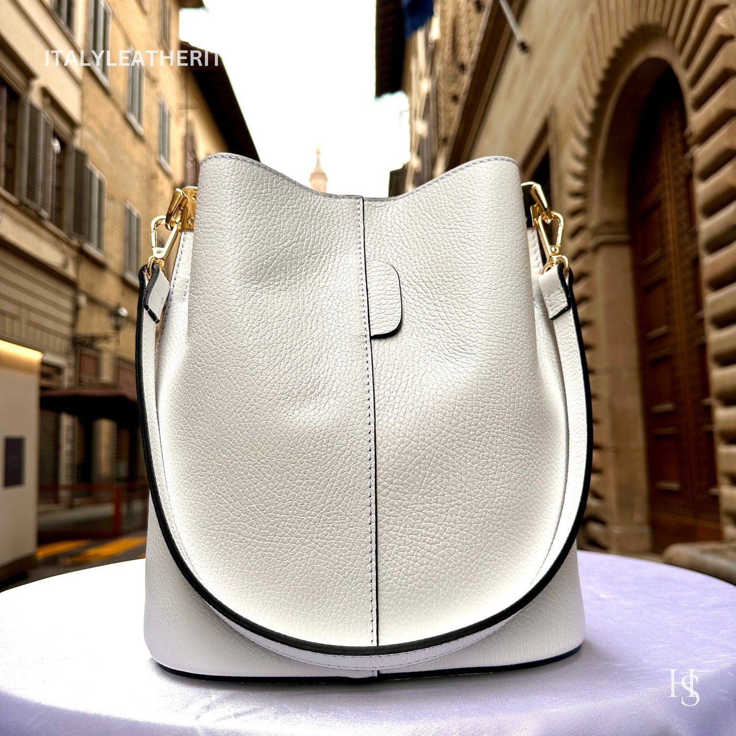 Italian Handmade Leather Bags For Woman l l Elegant Leather Tote From Florence || Made in Italy, Bucket bag