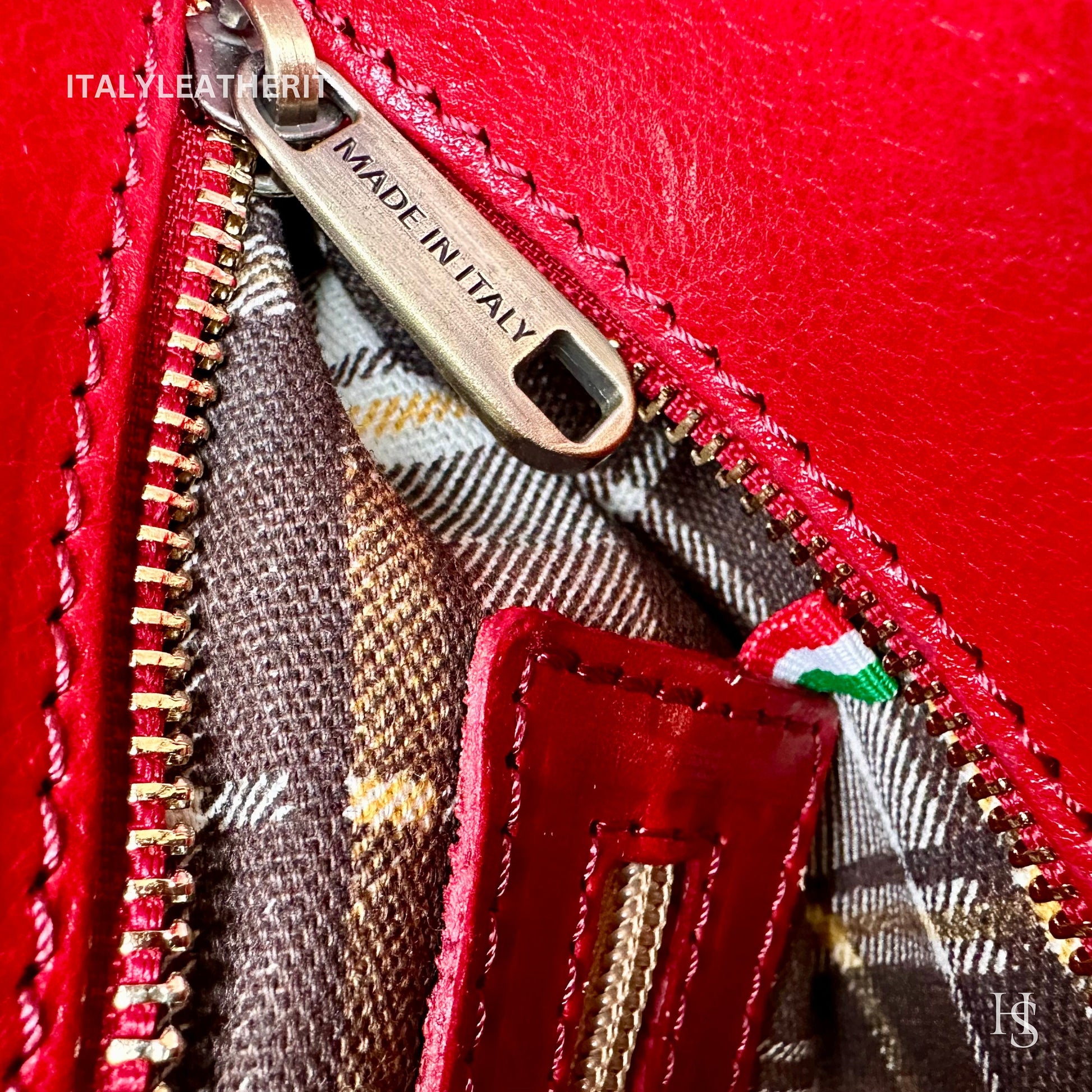 Italian Handmade Leather Bags For Women l l Elegant Leather Tote From Florence, Red Leather Purse
