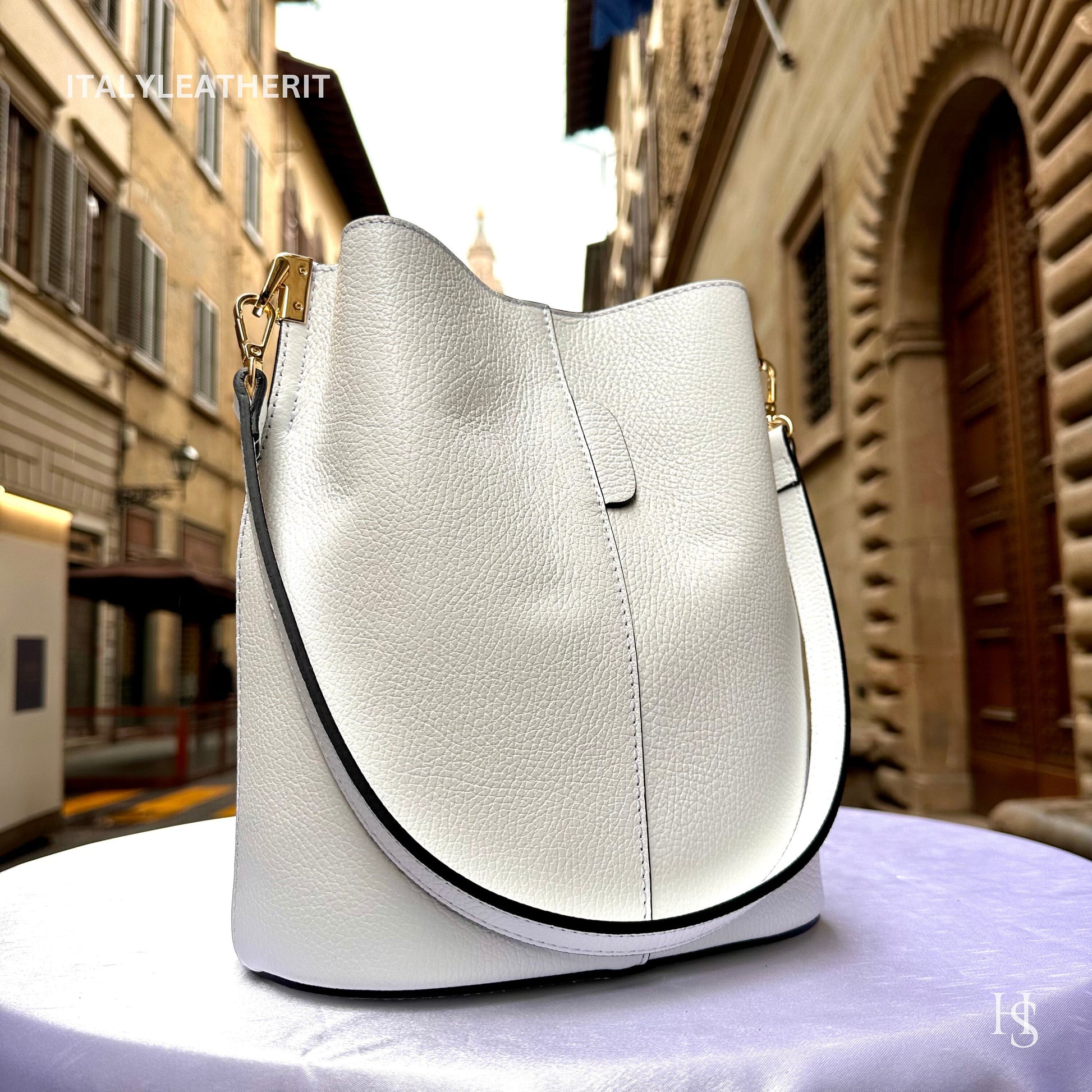 Italian Handmade Leather Bags For Woman l l Elegant Leather Tote From Florence || Made in Italy, Bucket bag