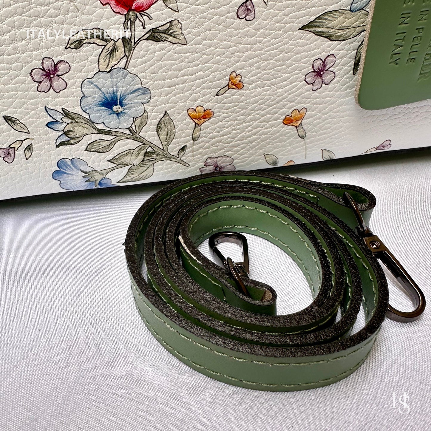Italian Handmade Leather Bags For Woman l l Elegant Leather Tote From Florence || Made in Italy , Flower Purse