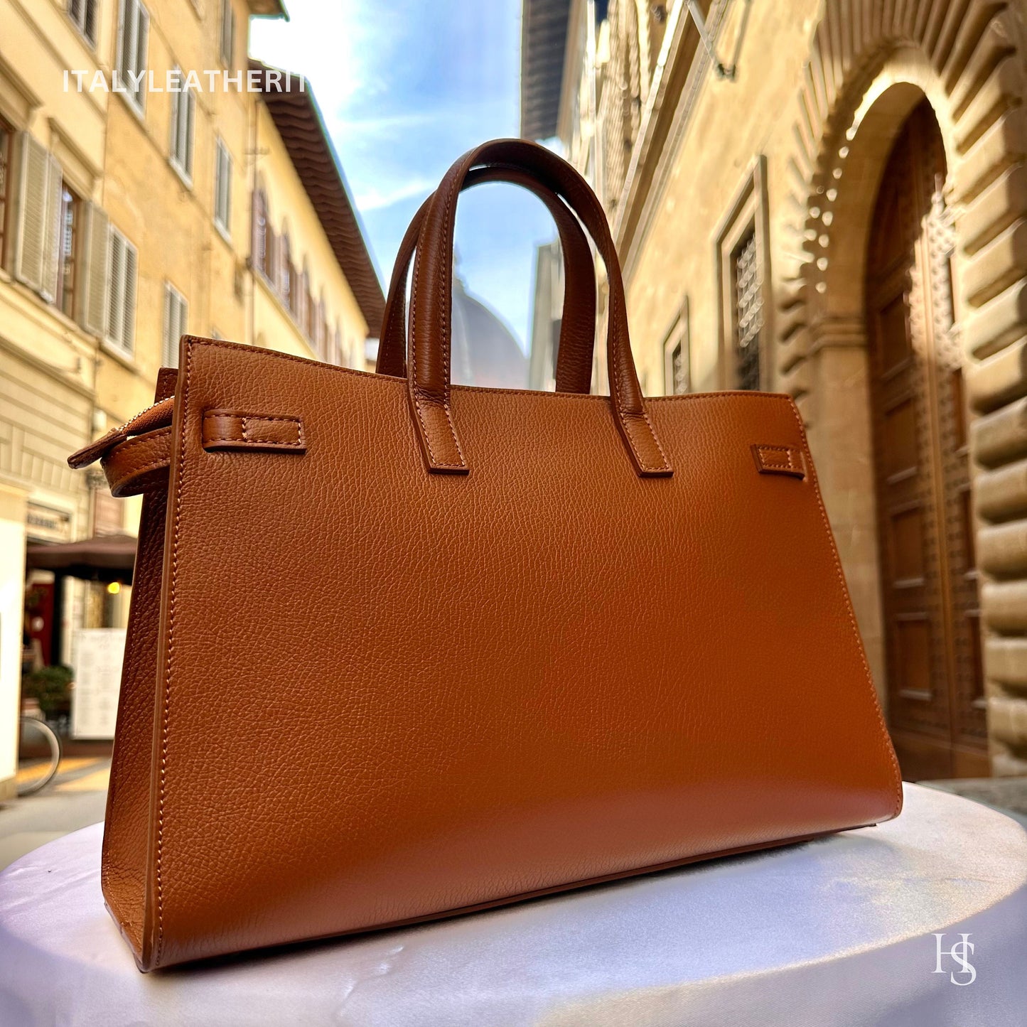 Italian Handmade Leather Bags for Women | Elegant Tote & Purse from Florence, made in Italy, Brown Leather tote