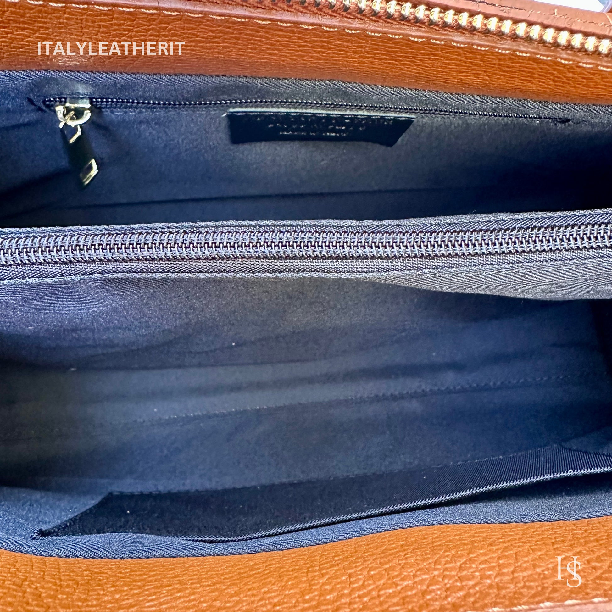 Italian Handmade Leather Bags for Women | Elegant Tote & Purse from Florence, made in Italy, Brown Leather tote