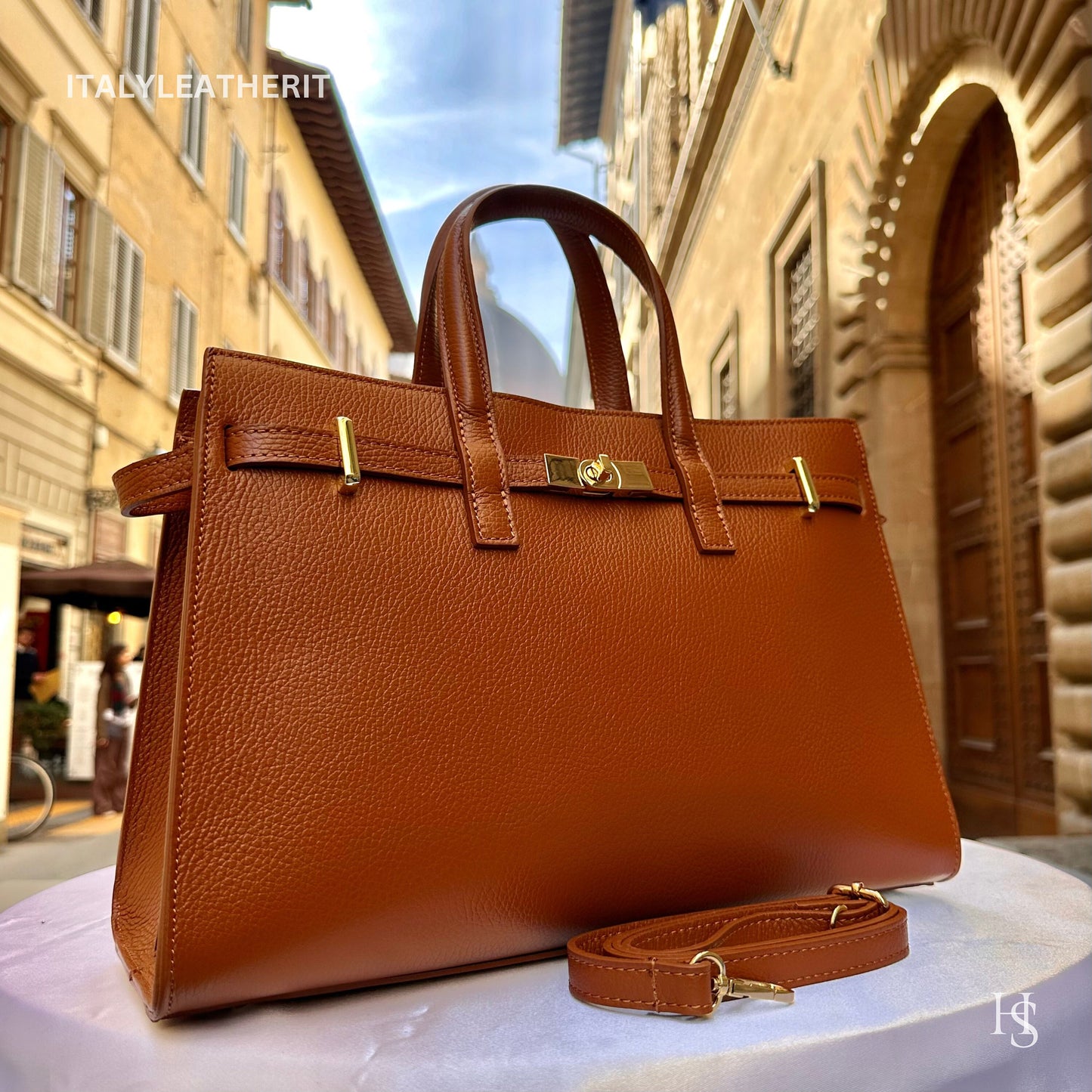 Italian Handmade Leather Bags for Women | Elegant Tote & Purse from Florence, made in Italy, Brown Leather tote