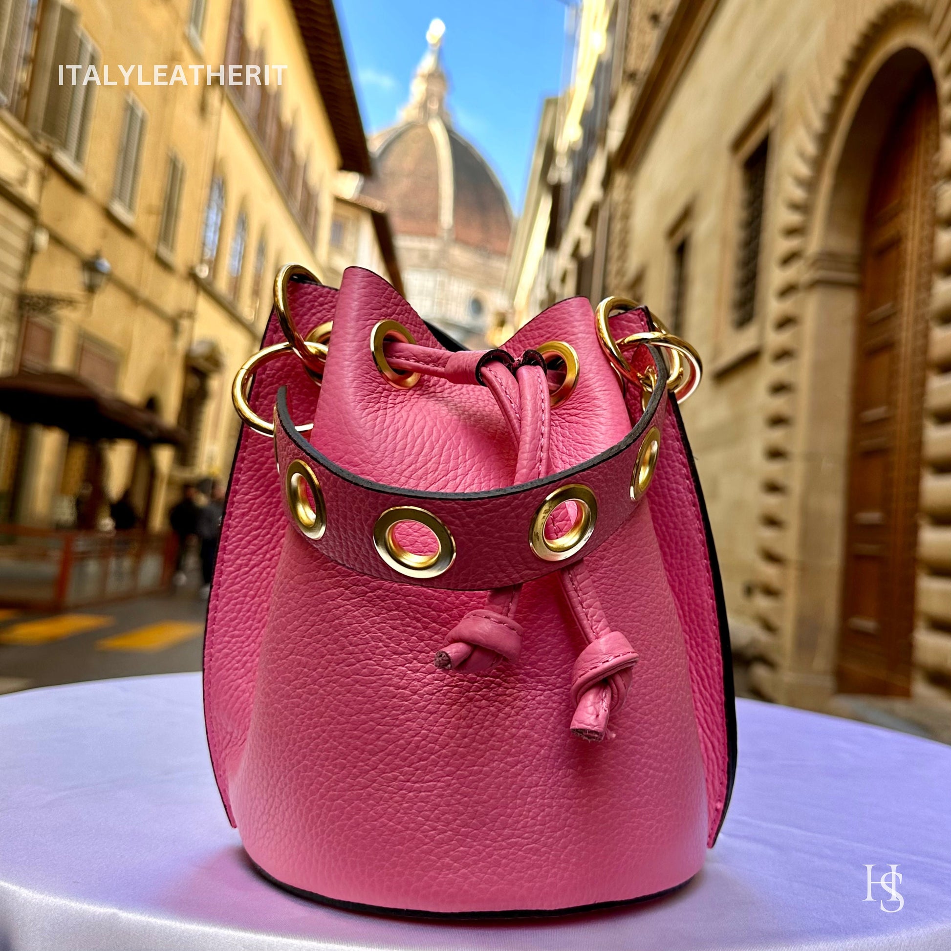 Italian Handmade Leather Bags For Women l l Elegant Leather Tote From Florence, Bucket bag,