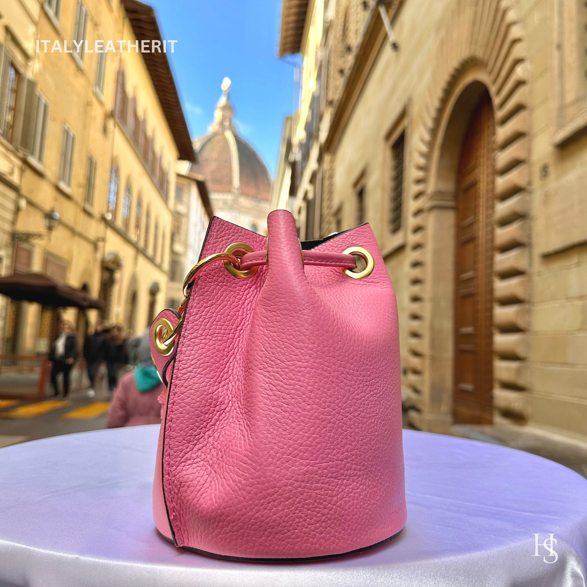 Italian Handmade Leather Bags For Women l l Elegant Leather Tote From Florence, Bucket bag,