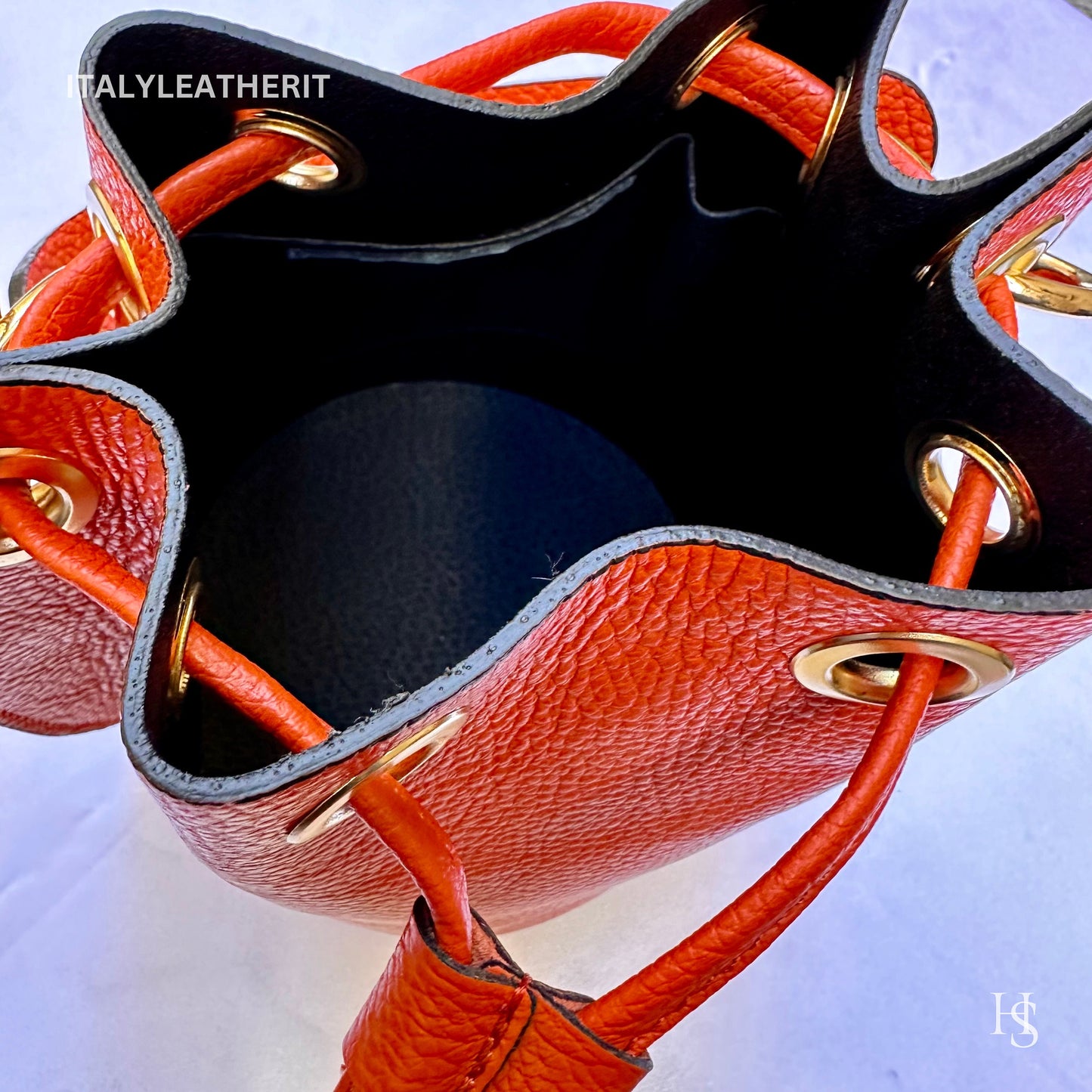 Italian Handmade Leather Bags For Woman l l Elegant Leather Tote From Florence, Bucket bag