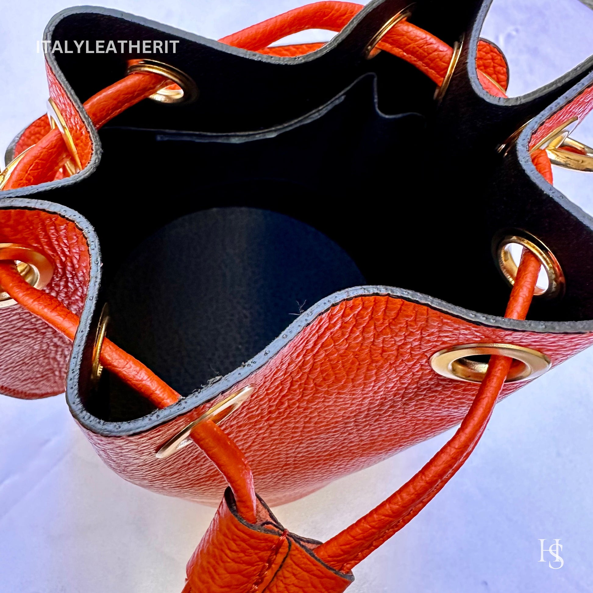 Italian Handmade Leather Bags For Woman l l Elegant Leather Tote From Florence, Bucket bag
