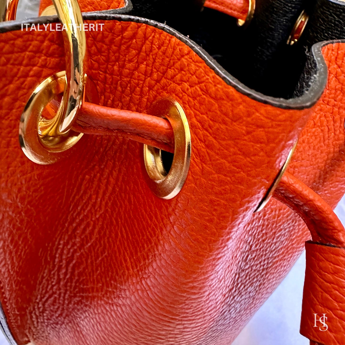 Italian Handmade Leather Bags For Woman l l Elegant Leather Tote From Florence, Bucket bag