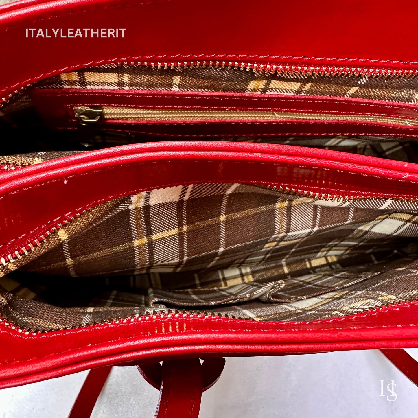 Italian Handmade Leather Bags For Women l l Elegant Leather Tote From Florence, Red Leather Purse