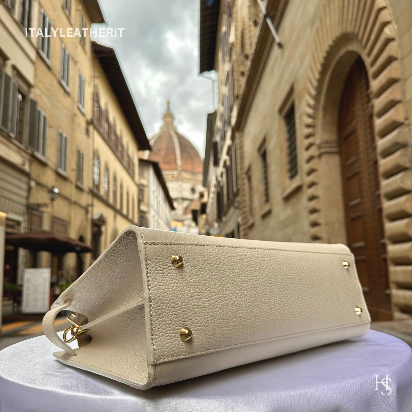 Italian Handmade Leather Bags for Women | Elegant Tote & Purse from Florence, gold hardware bag