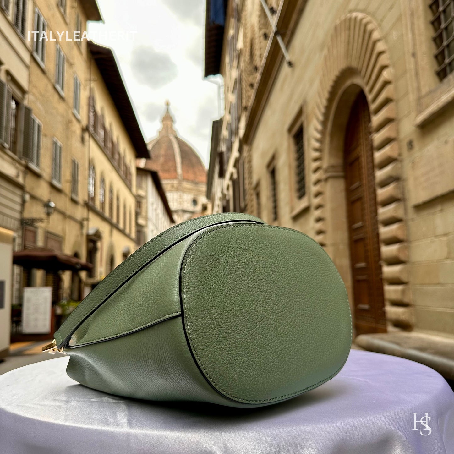 Italian Handmade Leather Bags For Woman l l Elegant Leather Tote From Florence || Made in Italy, Bucket bag