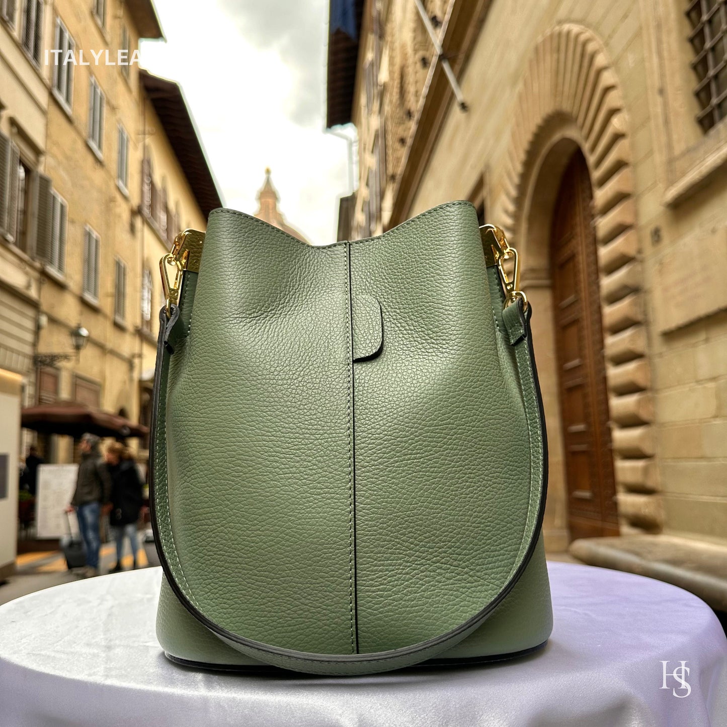 Italian Handmade Leather Bags For Woman l l Elegant Leather Tote From Florence || Made in Italy, Bucket bag