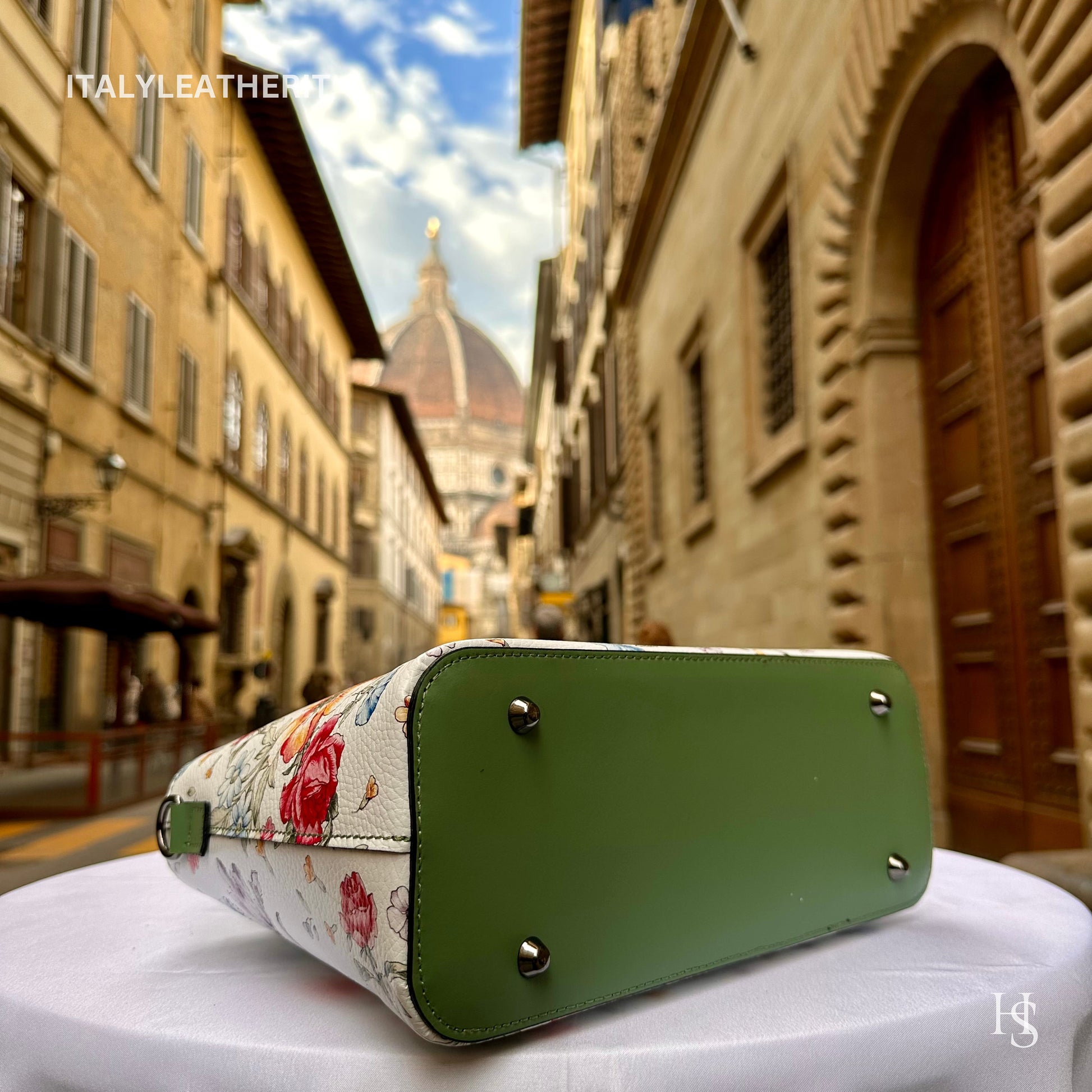 Italian Handmade Leather Bags For Woman l l Elegant Leather Tote From Florence || Made in Italy , Flower Purse