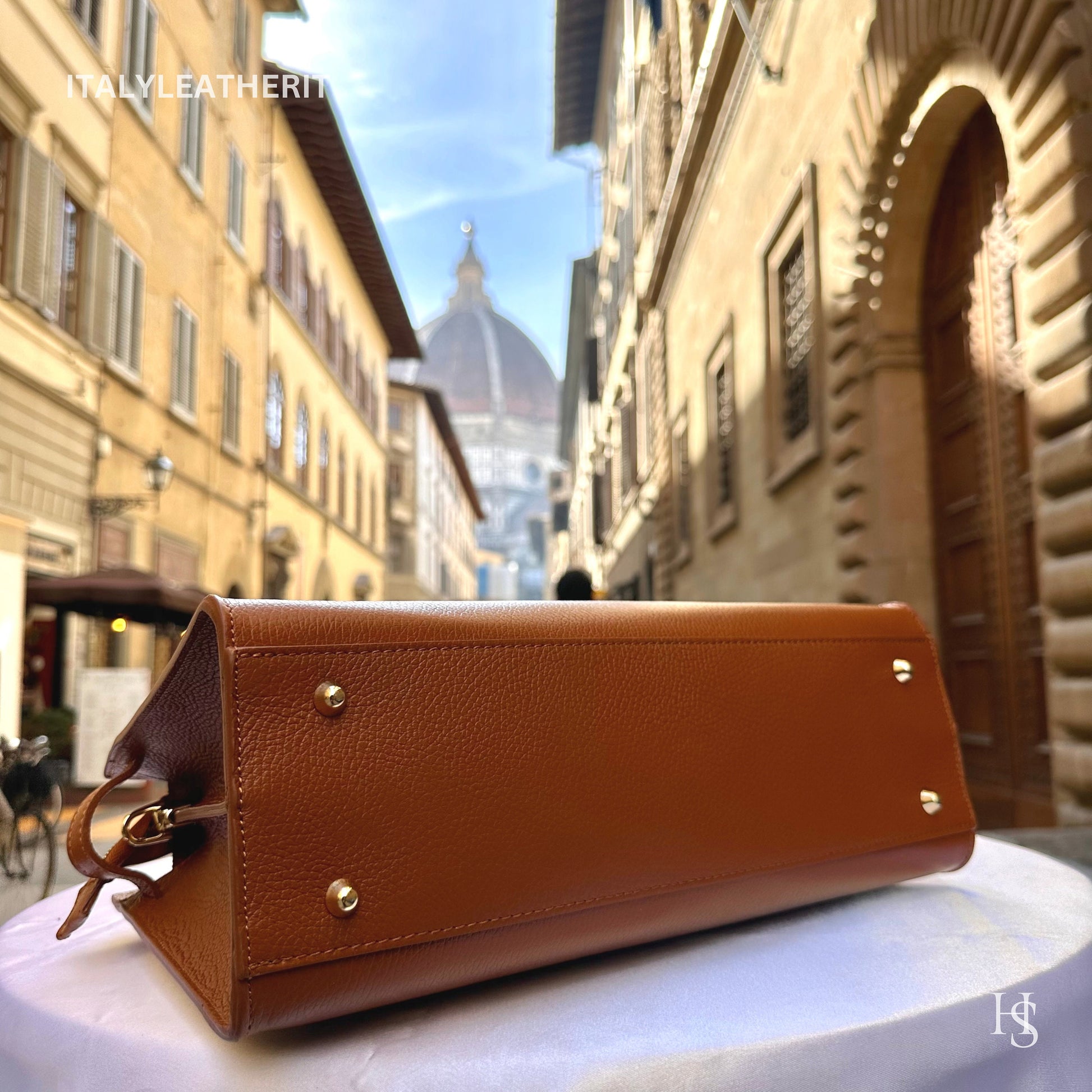 Italian Handmade Leather Bags for Women | Elegant Tote & Purse from Florence, made in Italy, Brown Leather tote
