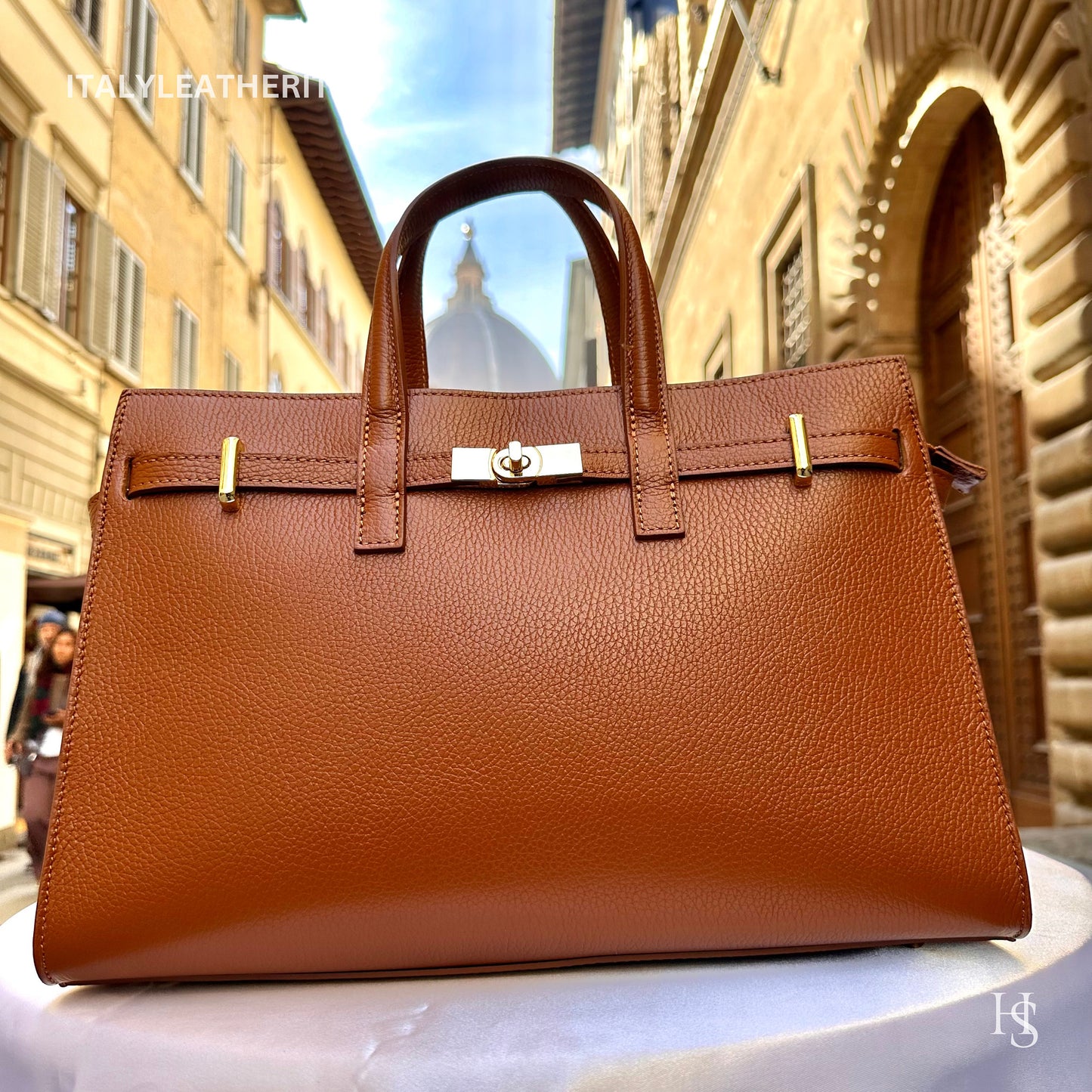 Italian Handmade Leather Bags for Women | Elegant Tote & Purse from Florence, made in Italy, Brown Leather tote