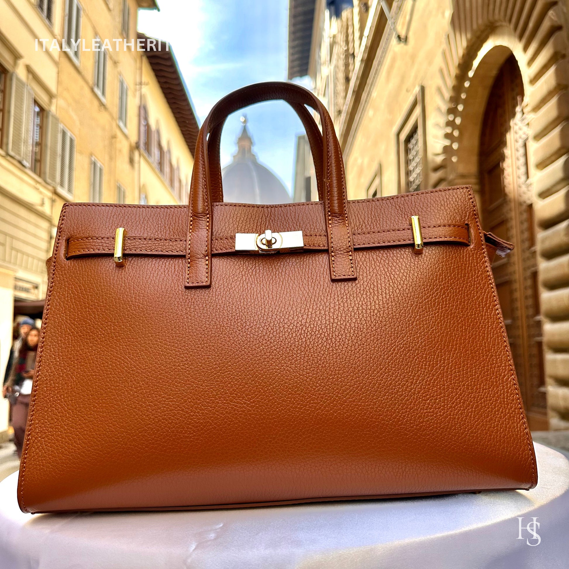Italian Handmade Leather Bags for Women | Elegant Tote & Purse from Florence, made in Italy, Brown Leather tote