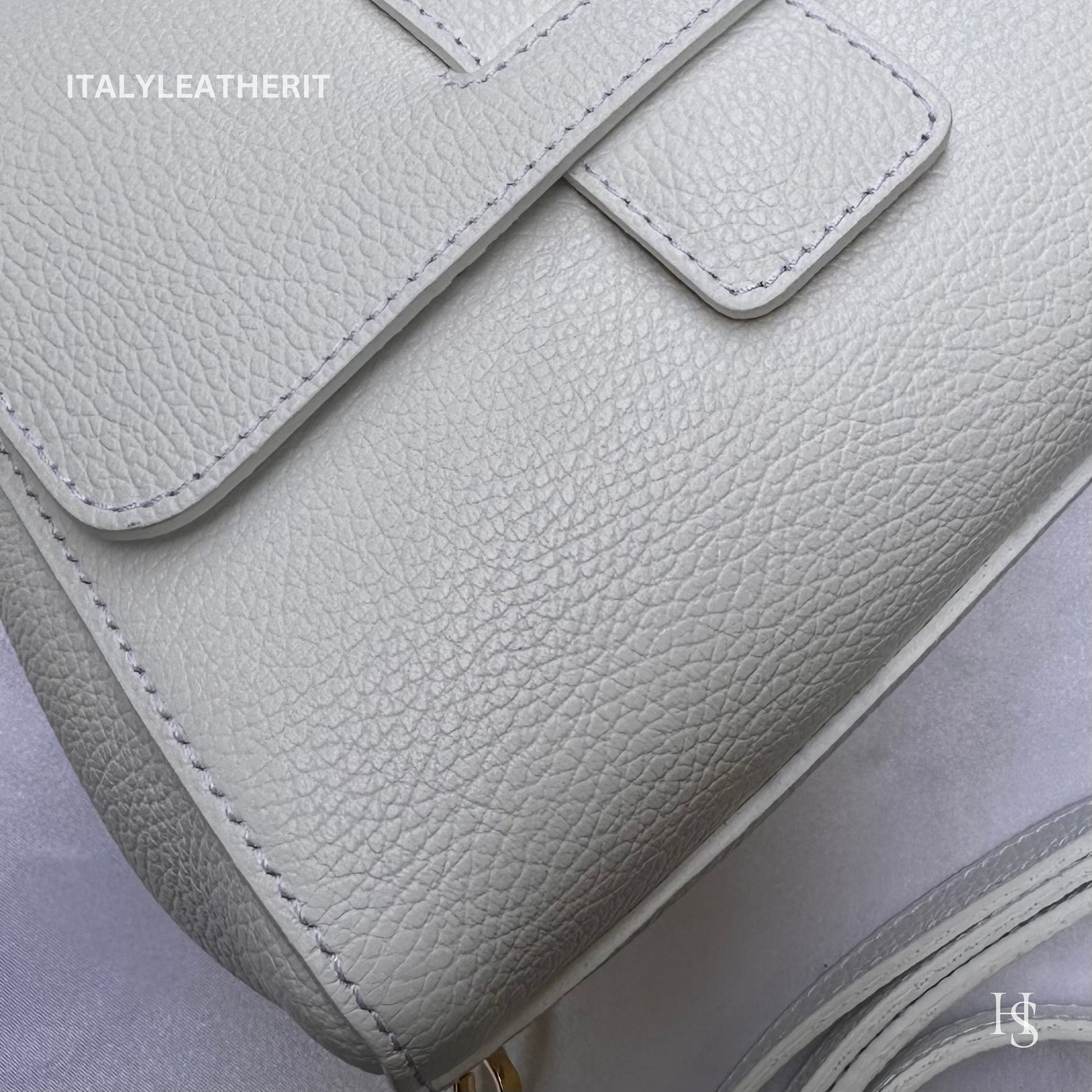 Italian Handmade Leather Bags For Women | Elegant White Leather Tote From Florence | Expertly Handcrafted in Italy
