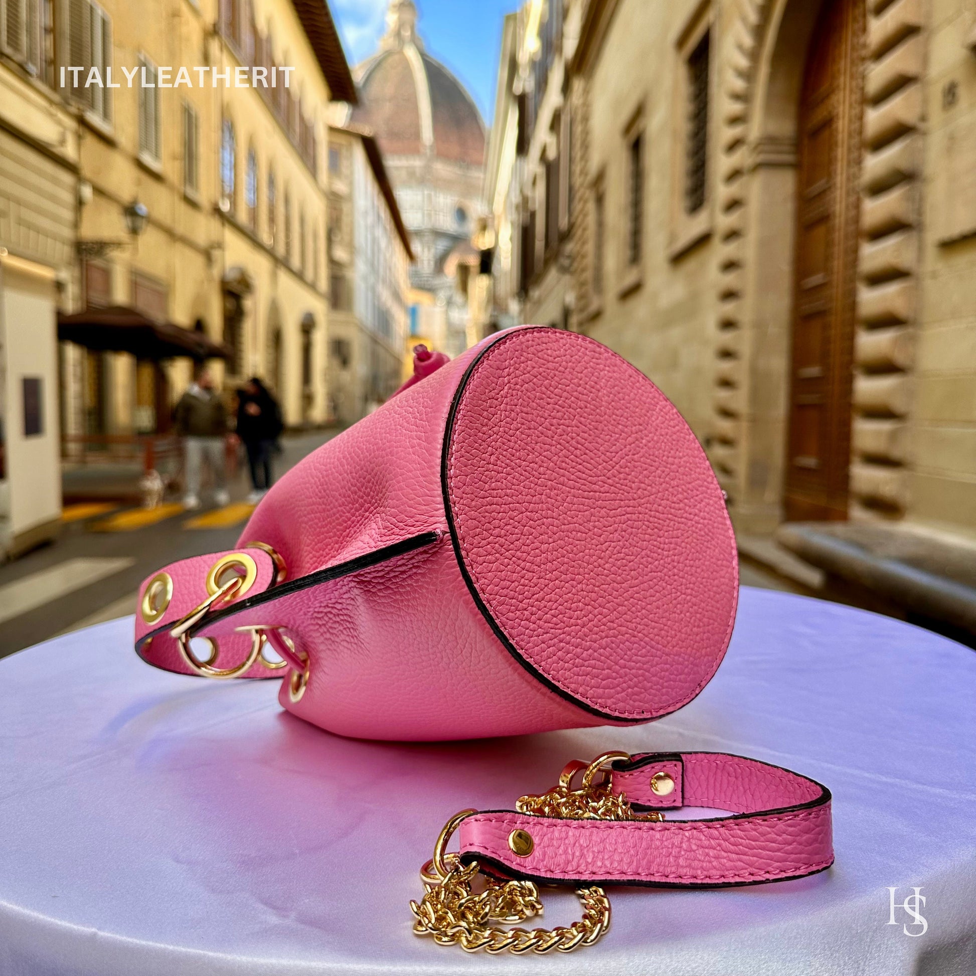 Italian Handmade Leather Bags For Women l l Elegant Leather Tote From Florence, Bucket bag,